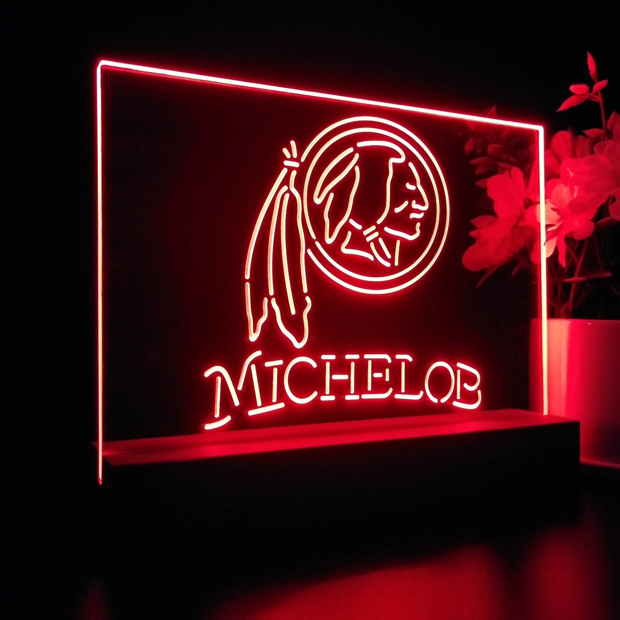 Michelob Bar Washington 3D Illusion Night Light Desk Lamp