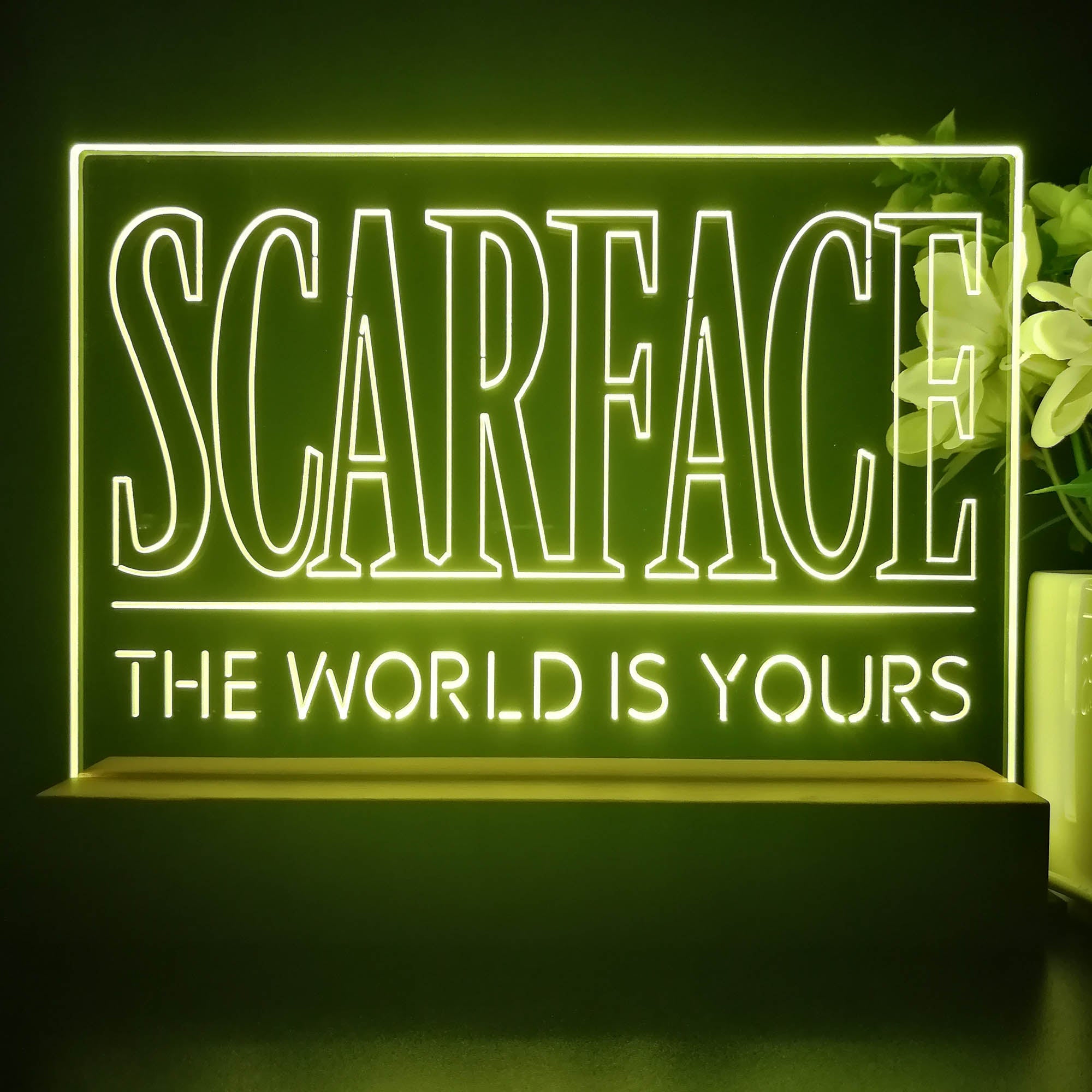 Scarface The World is Yours 3D Illusion Night Light Desk Lamp