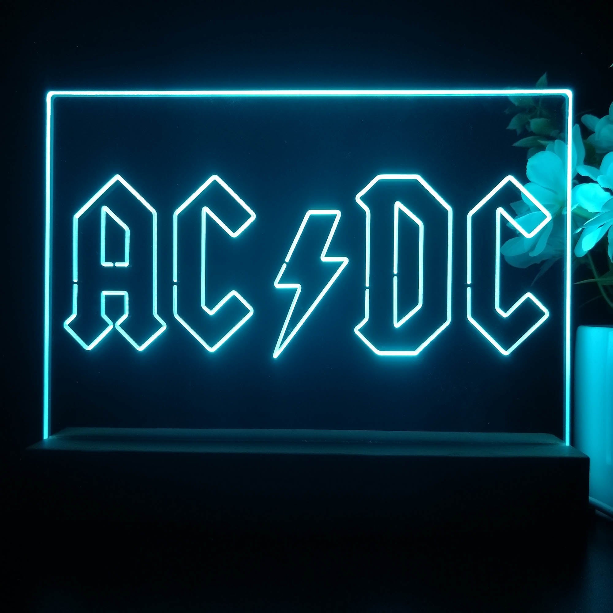 ACDC Band Music 3D Illusion Night Light Desk Lamp