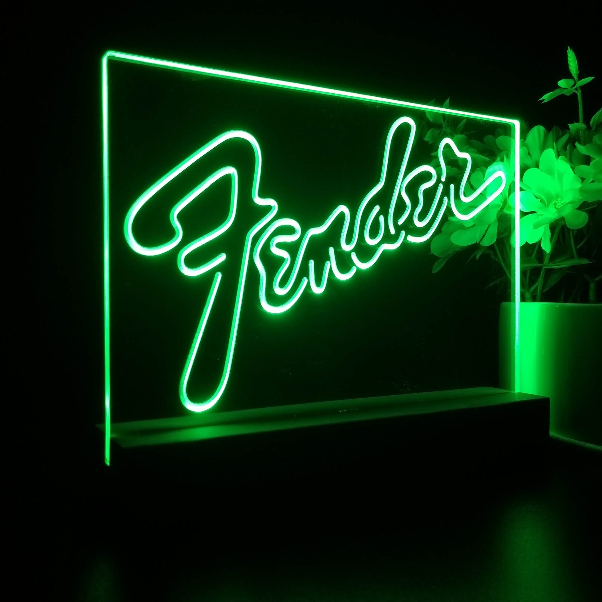 Fender Guitar 3D Illusion Night Light Desk Lamp
