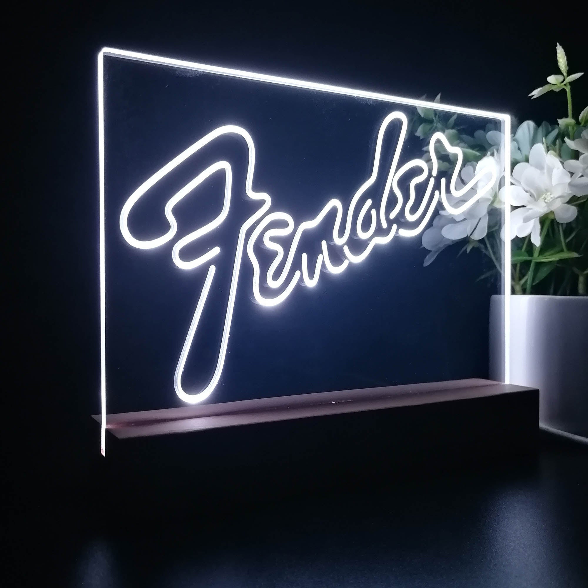 Fender Guitar 3D Illusion Night Light Desk Lamp