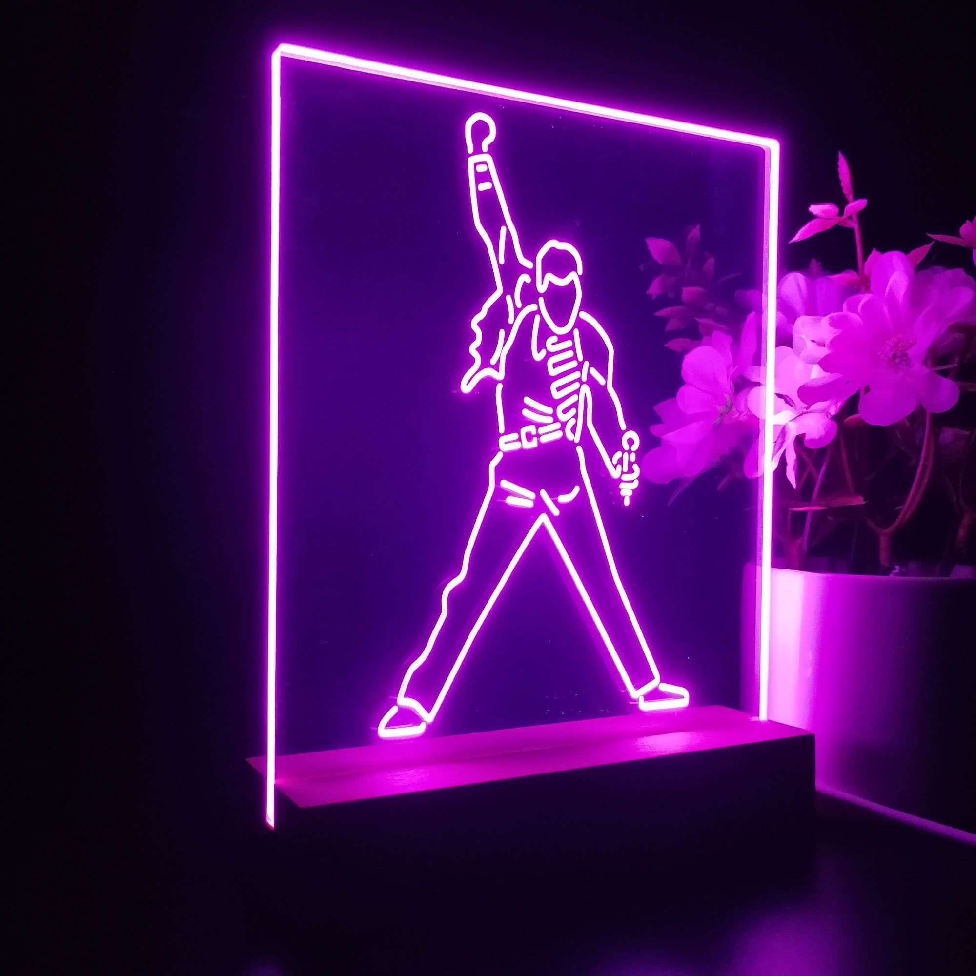 Freddie Mercury 3D Illusion Night Light Desk Lamp