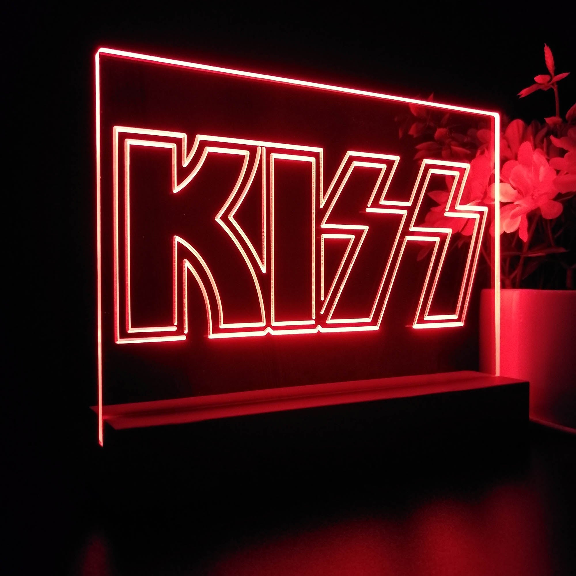 Kiss Band Music 3D Illusion Night Light Desk Lamp