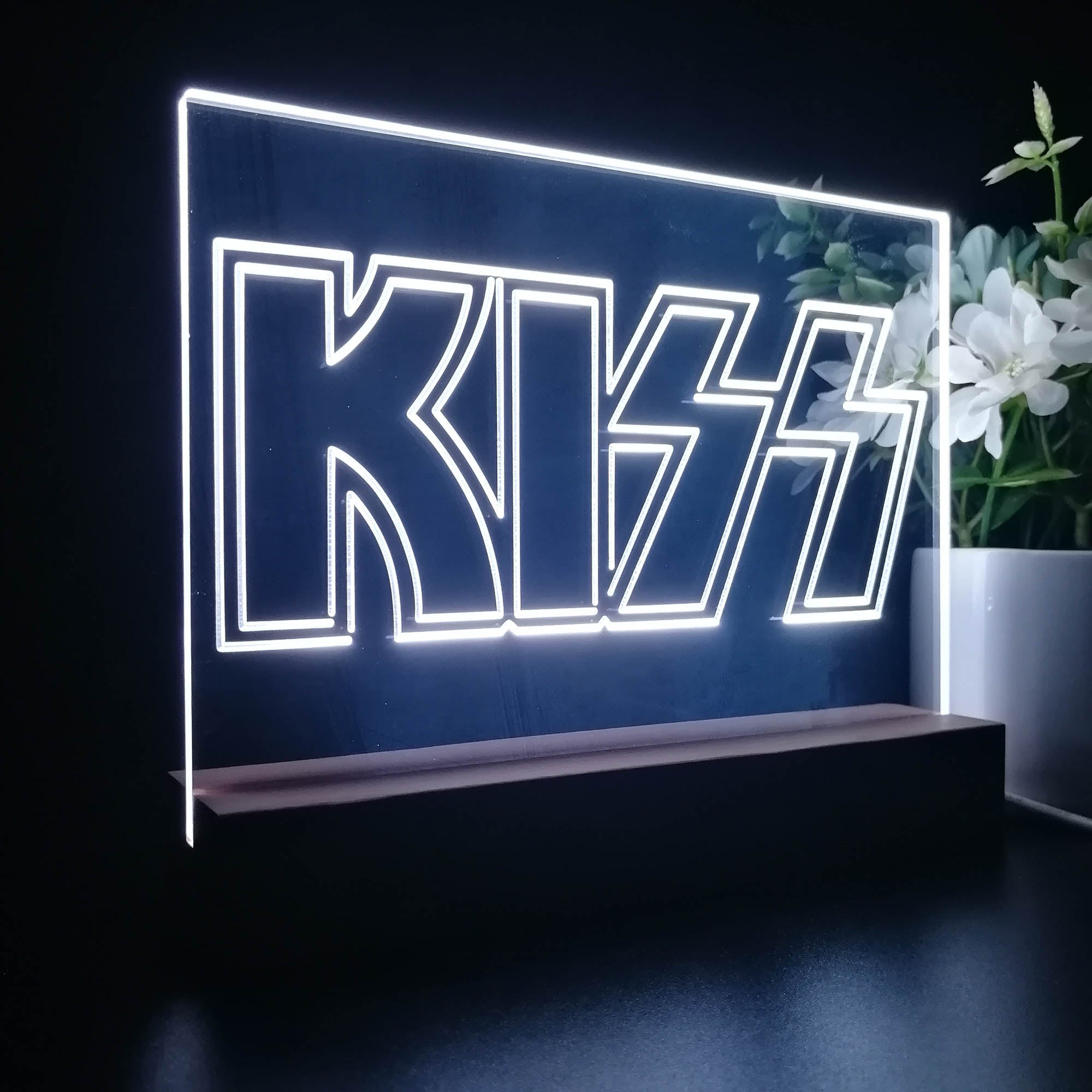 Kiss Band Music 3D Illusion Night Light Desk Lamp