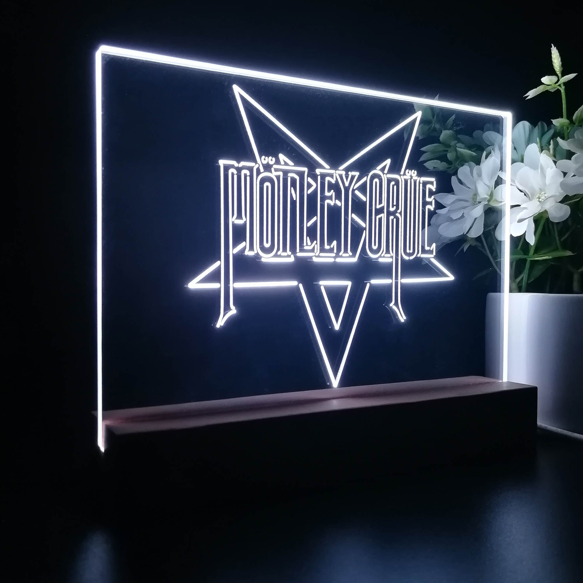 Motley Crue Star 3D Illusion Night Light Desk Lamp