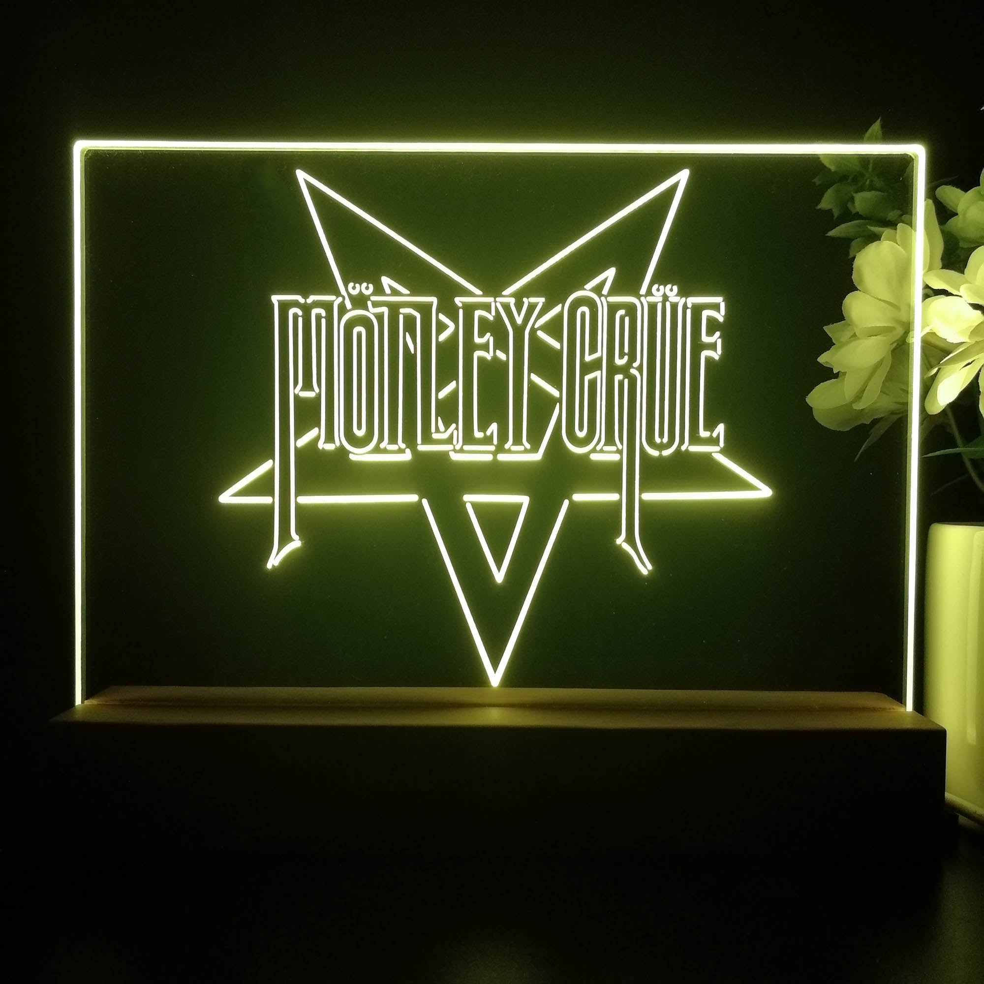 Motley Crue Star 3D Illusion Night Light Desk Lamp