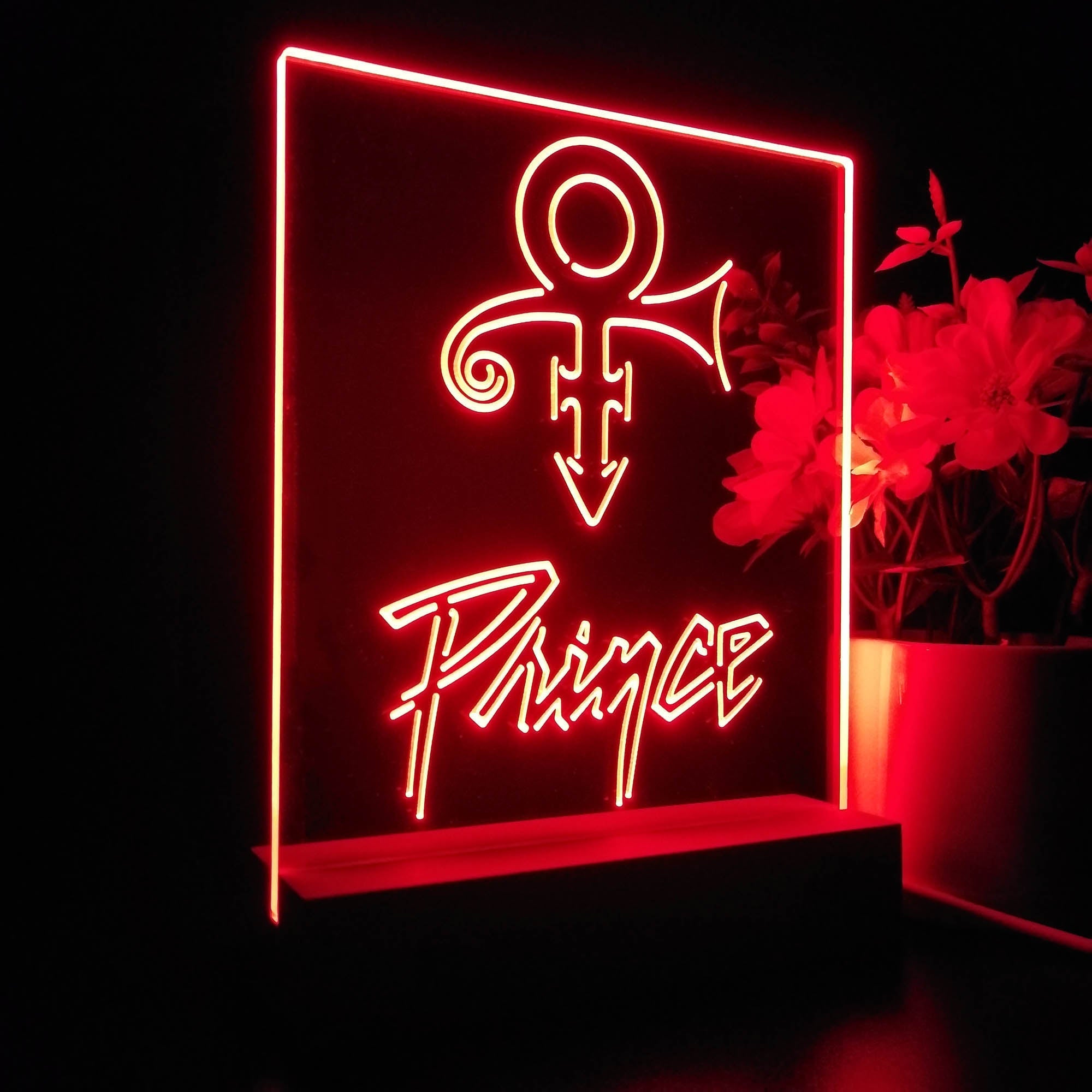 Prince Symbol Music 3D Illusion Night Light Desk Lamp