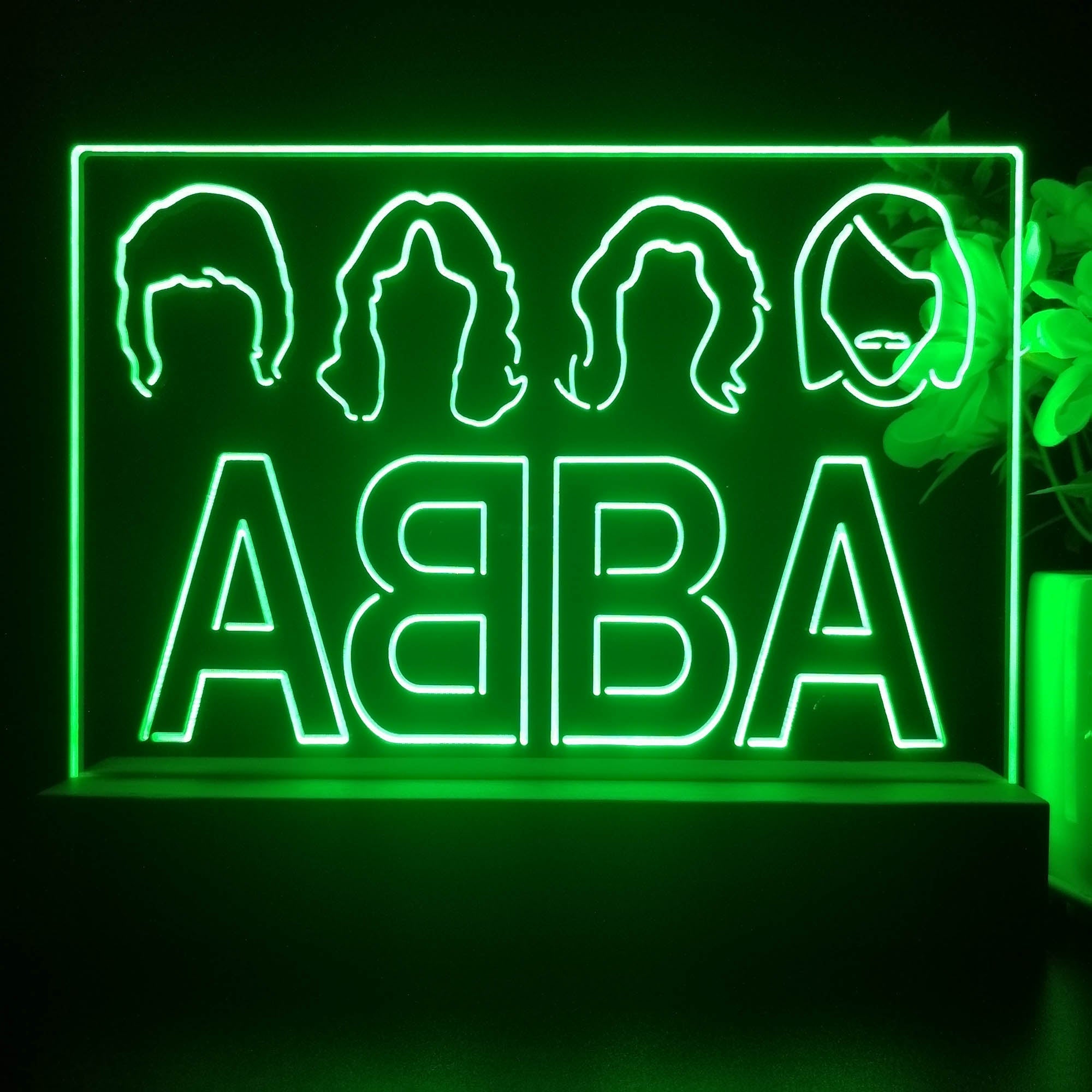 ABBA Band Music 3D Illusion Night Light Desk Lamp