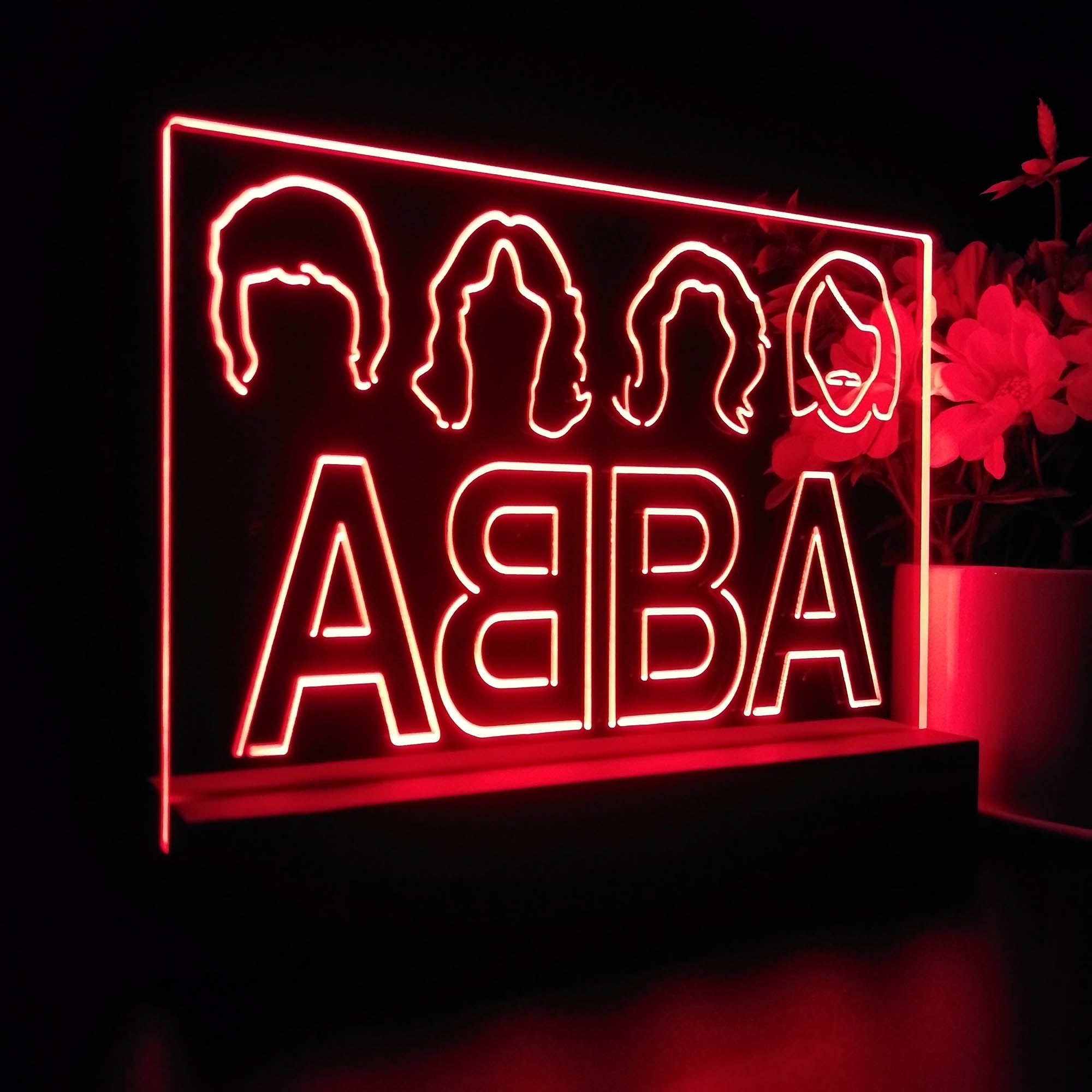 ABBA Band Music 3D Illusion Night Light Desk Lamp