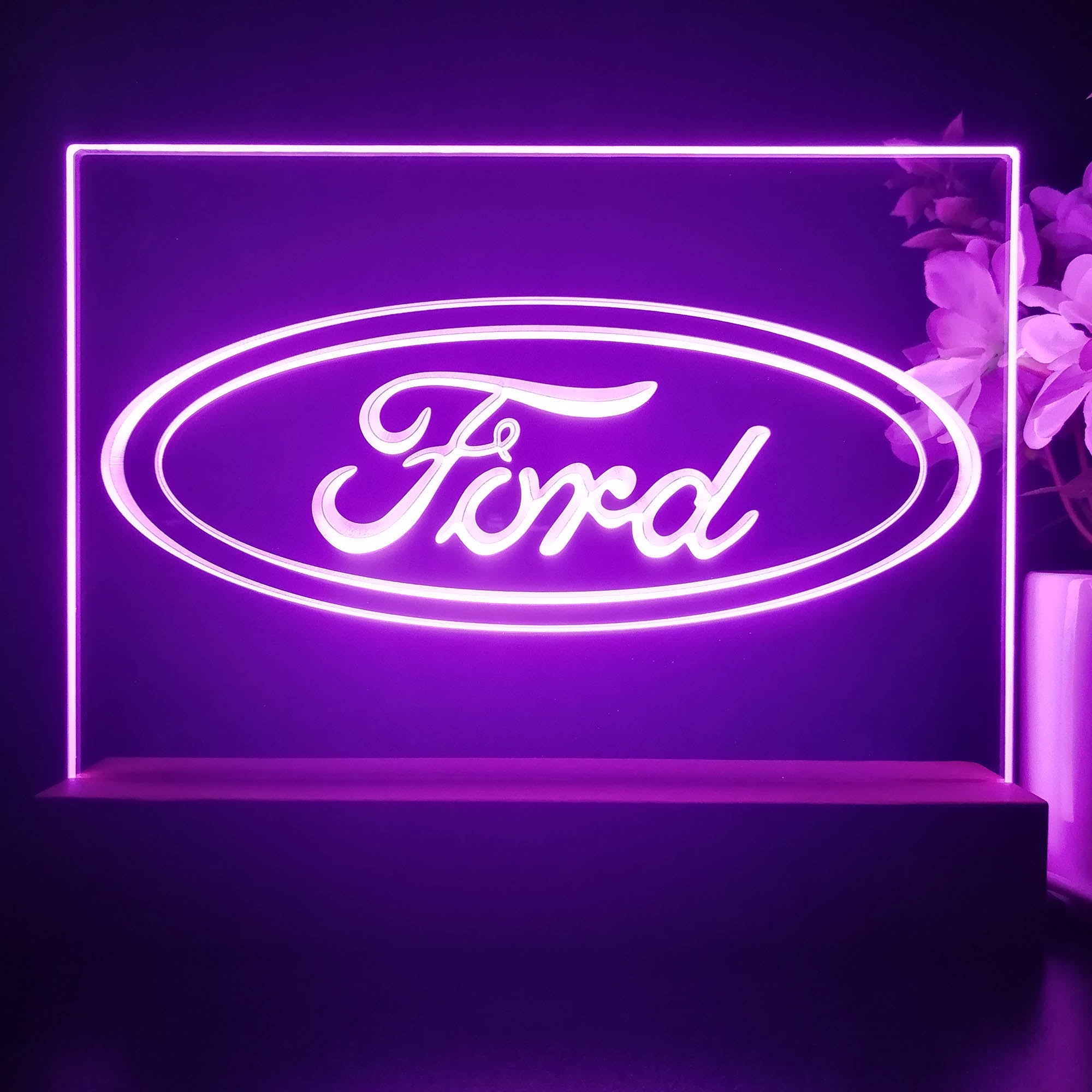 Ford car Transport Bar 3D Illusion Night Light Desk Lamp