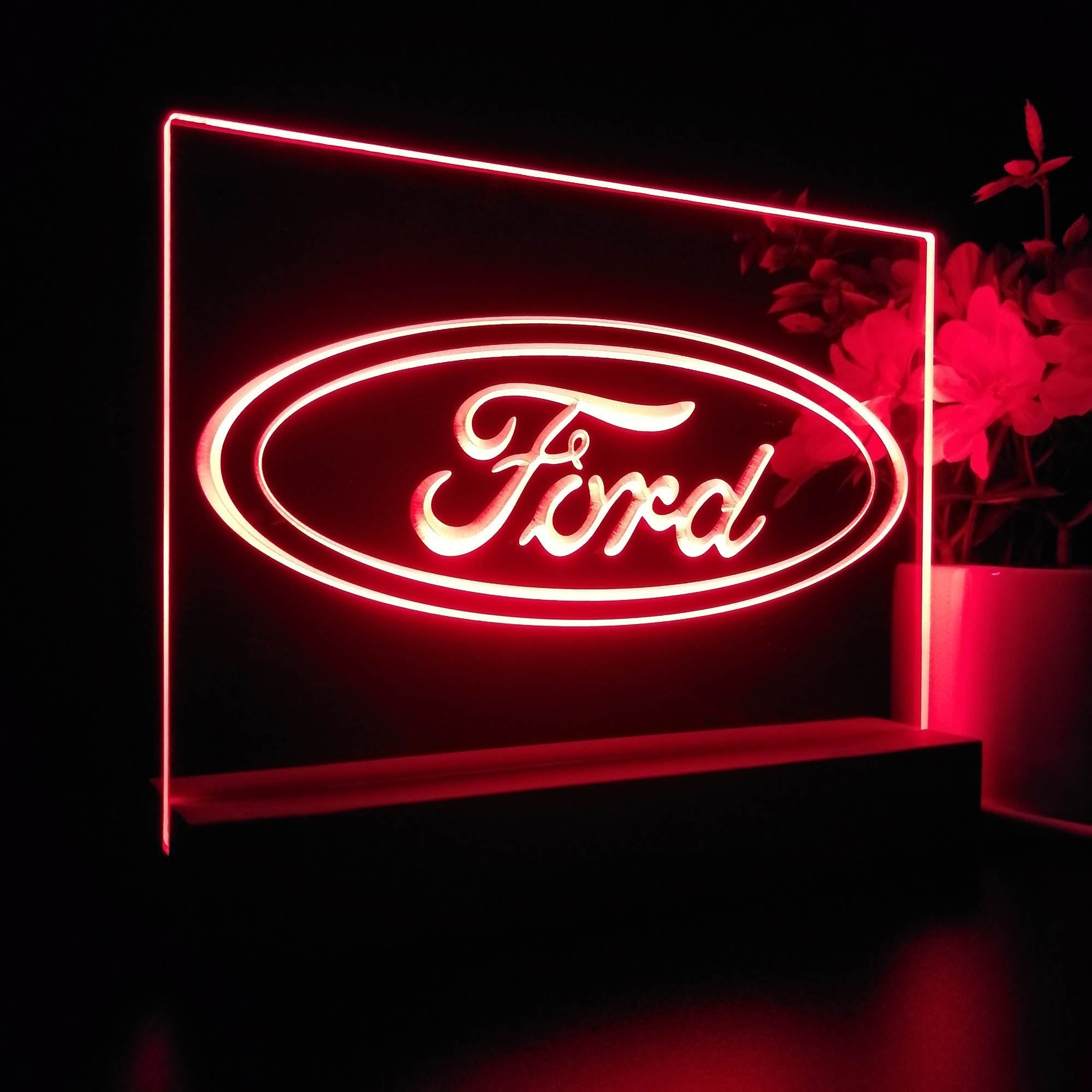 Ford car Transport Bar 3D Illusion Night Light Desk Lamp