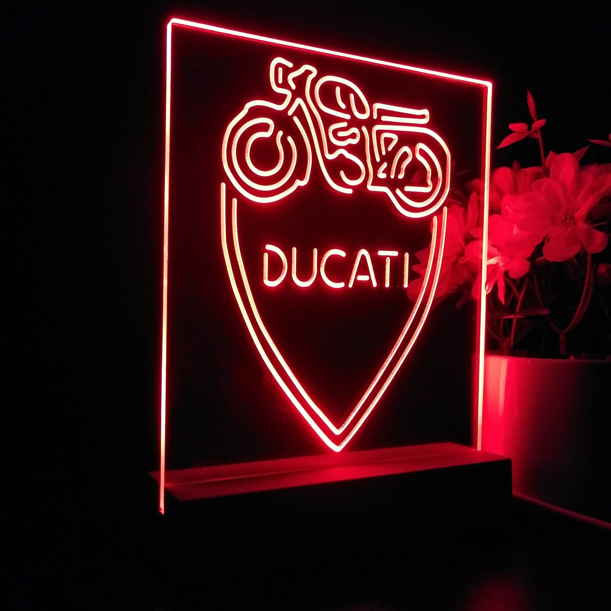 Ducati Motorcycle Club 3D Illusion Night Light Desk Lamp