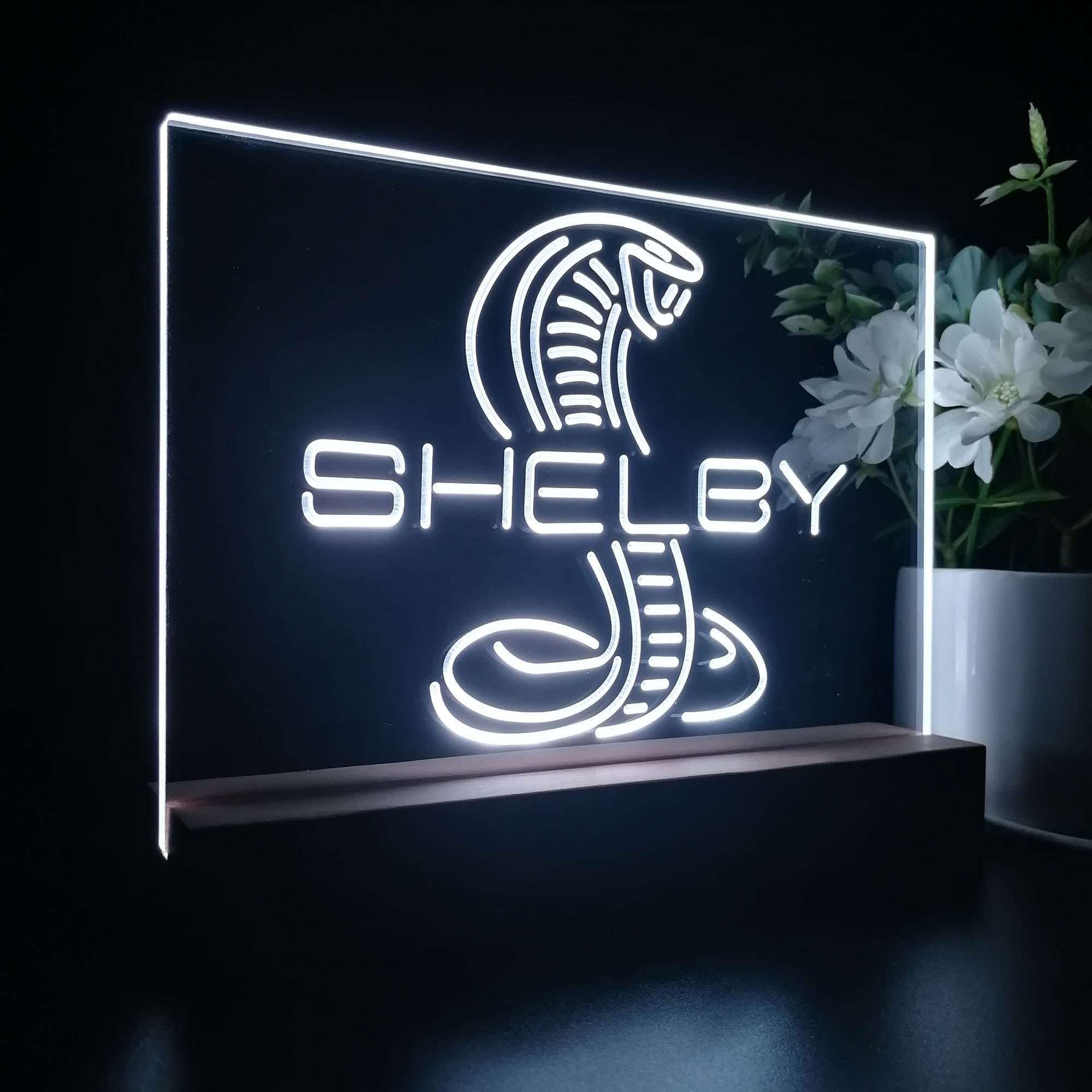 Ford Shelby Car 3D Illusion Night Light Desk Lamp