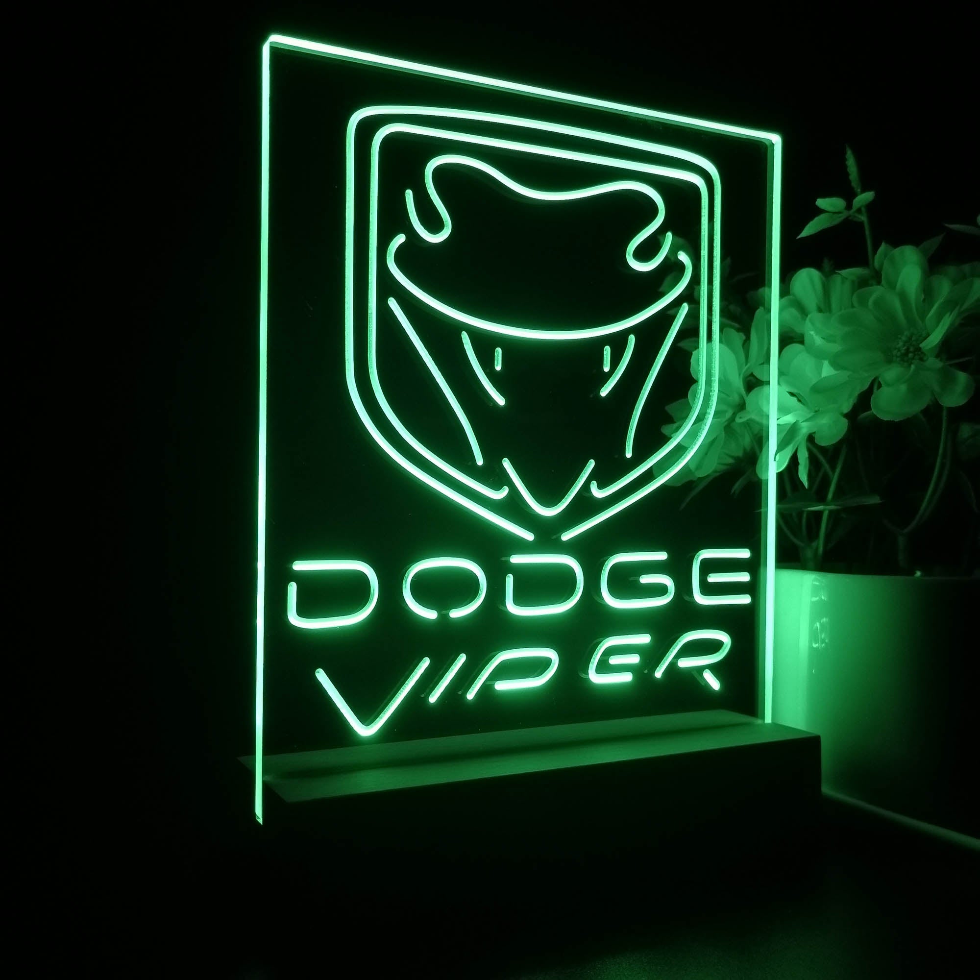 Dodge Viper 3D Illusion Night Light Desk Lamp
