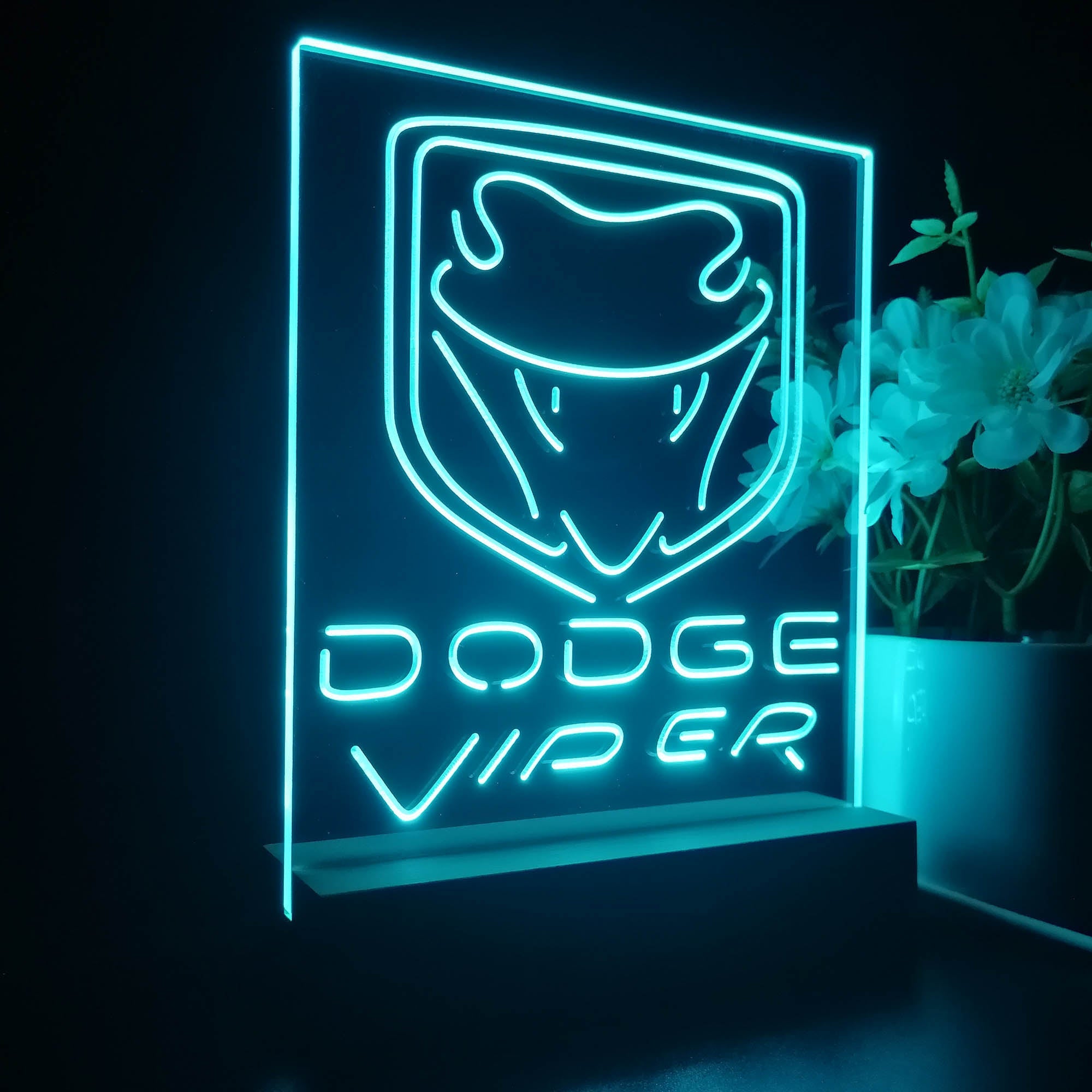 Dodge Viper 3D Illusion Night Light Desk Lamp