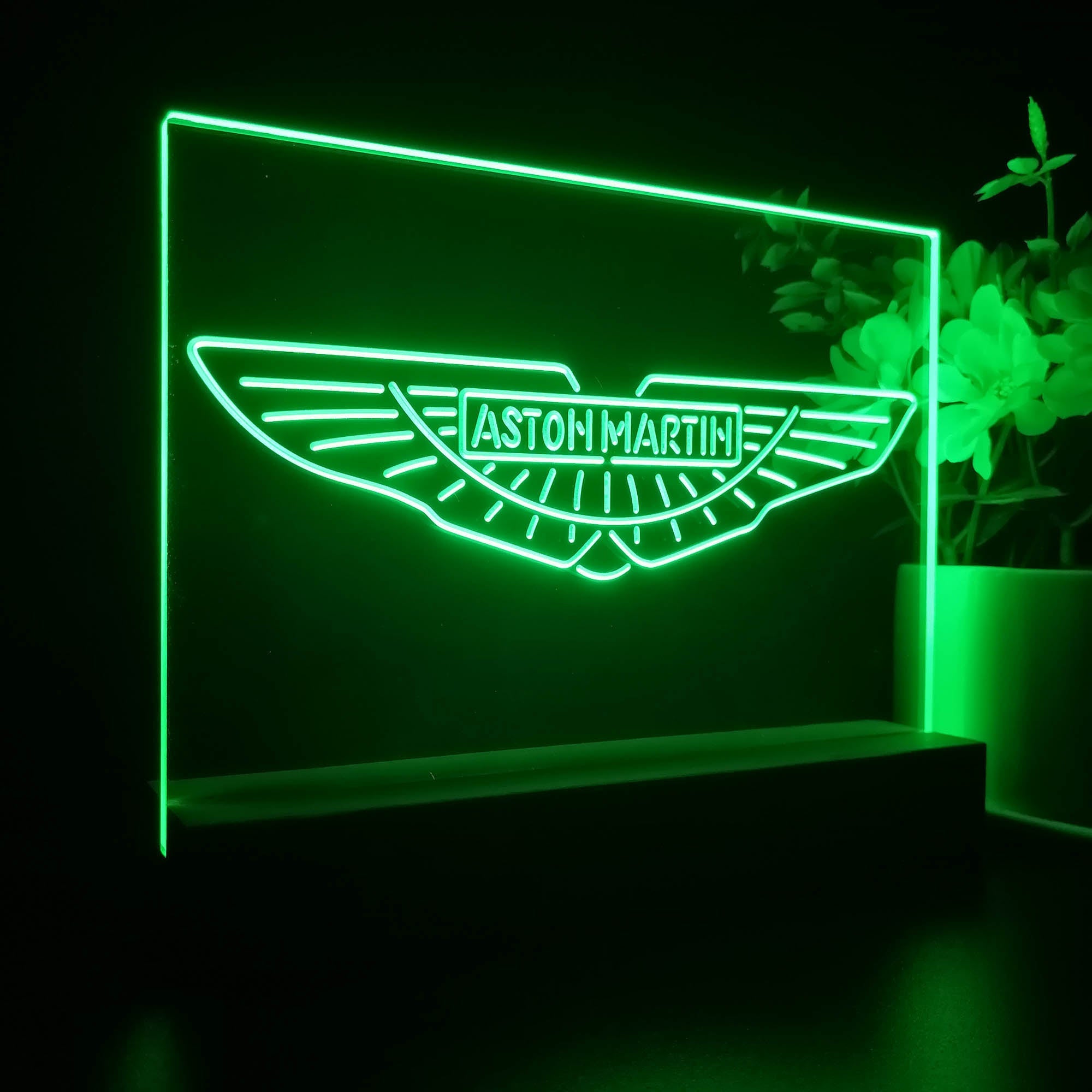Aston Martin Sport Car Garage 3D Illusion Night Light Desk Lamp