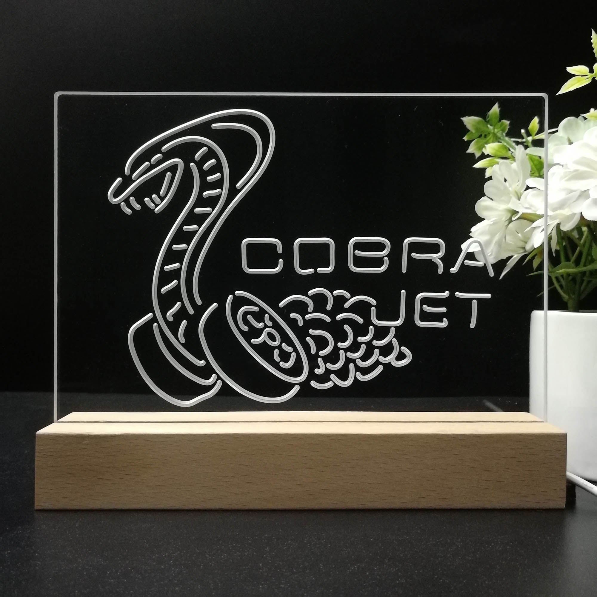 Cobra Jet Car 3D Illusion Night Light Desk Lamp