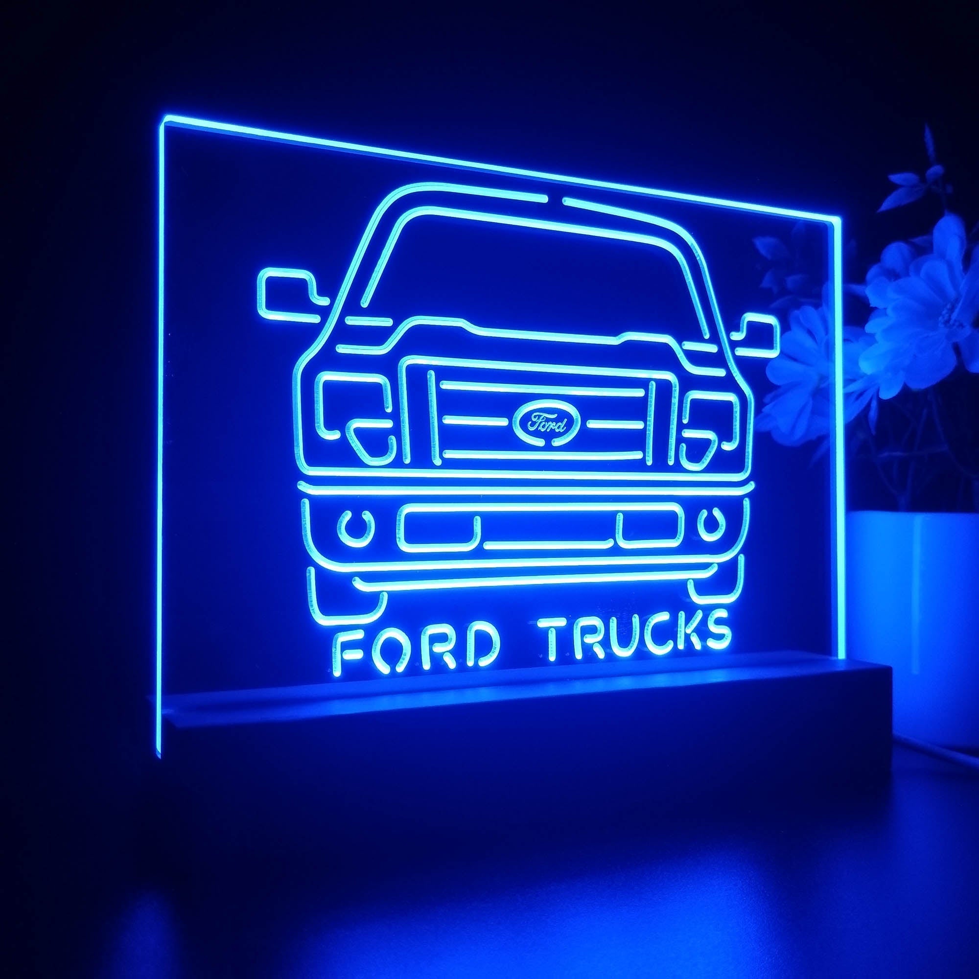 Ford Truck 3D Illusion Night Light Desk Lamp