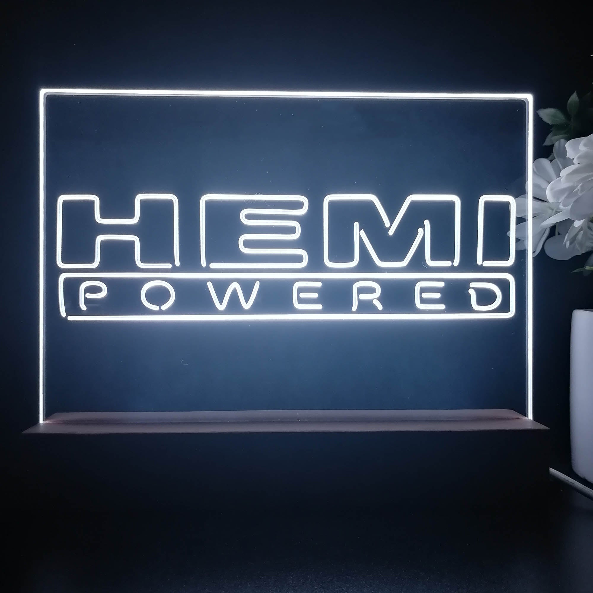 Hemi Powered Car 3D Illusion Night Light Desk Lamp