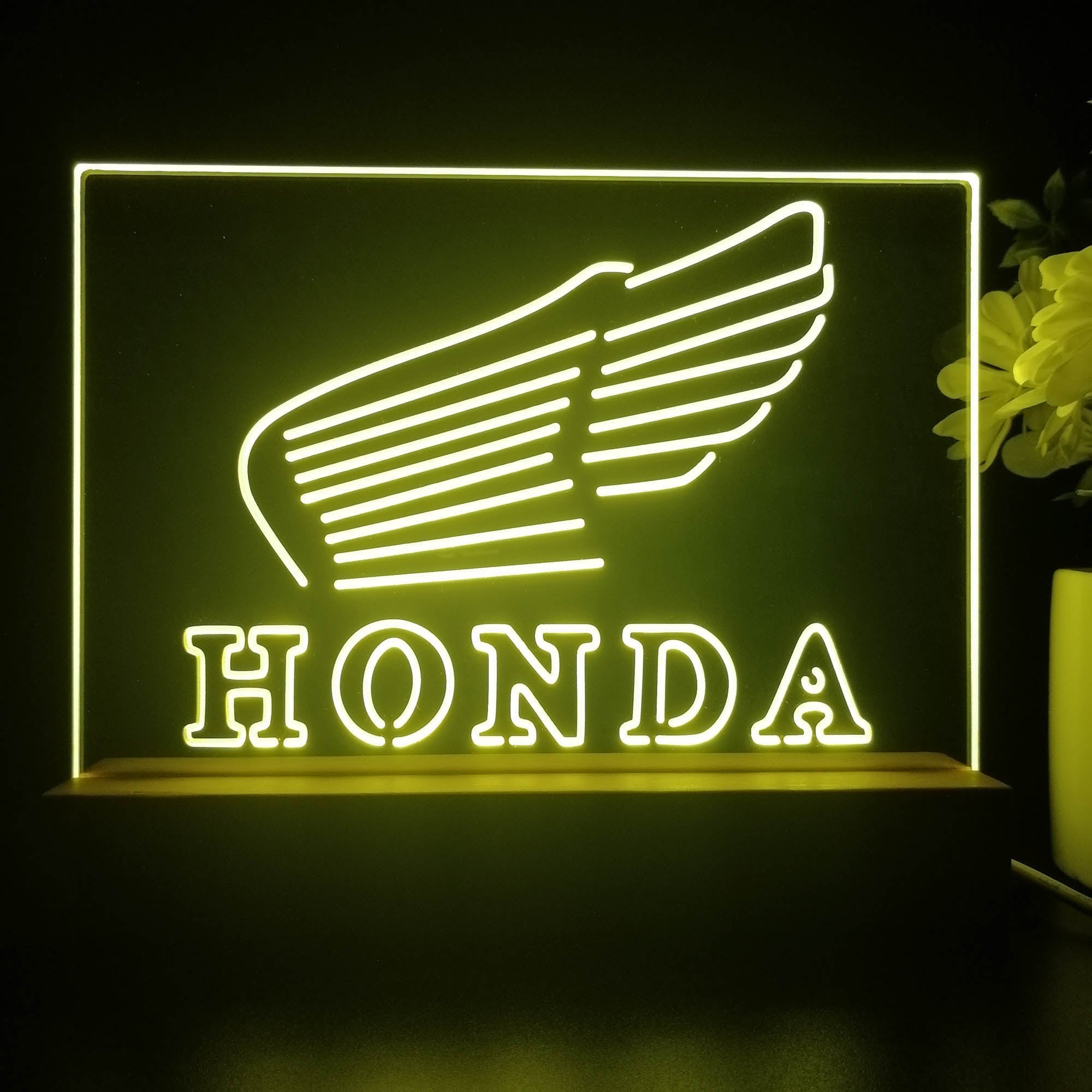 Honda Garage 3D Illusion Night Light Desk Lamp