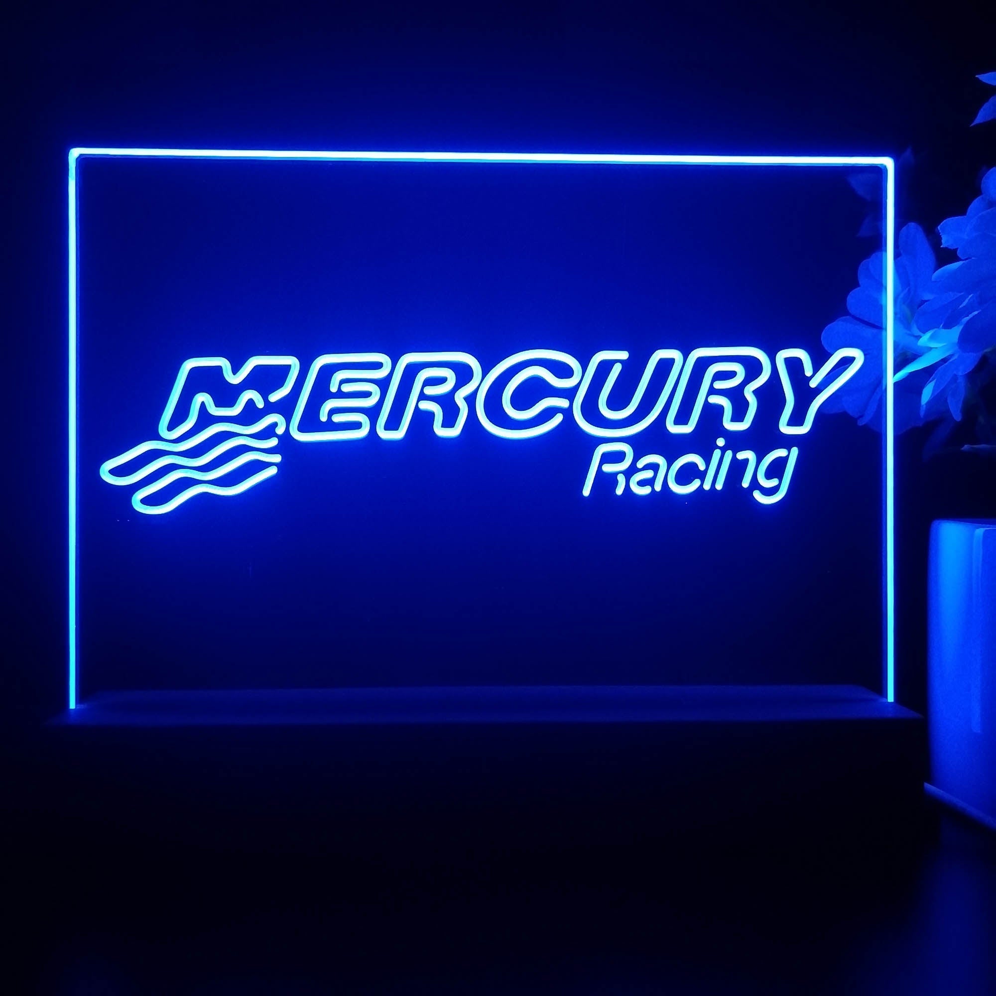 Mercury Racing 3D Illusion Night Light Desk Lamp