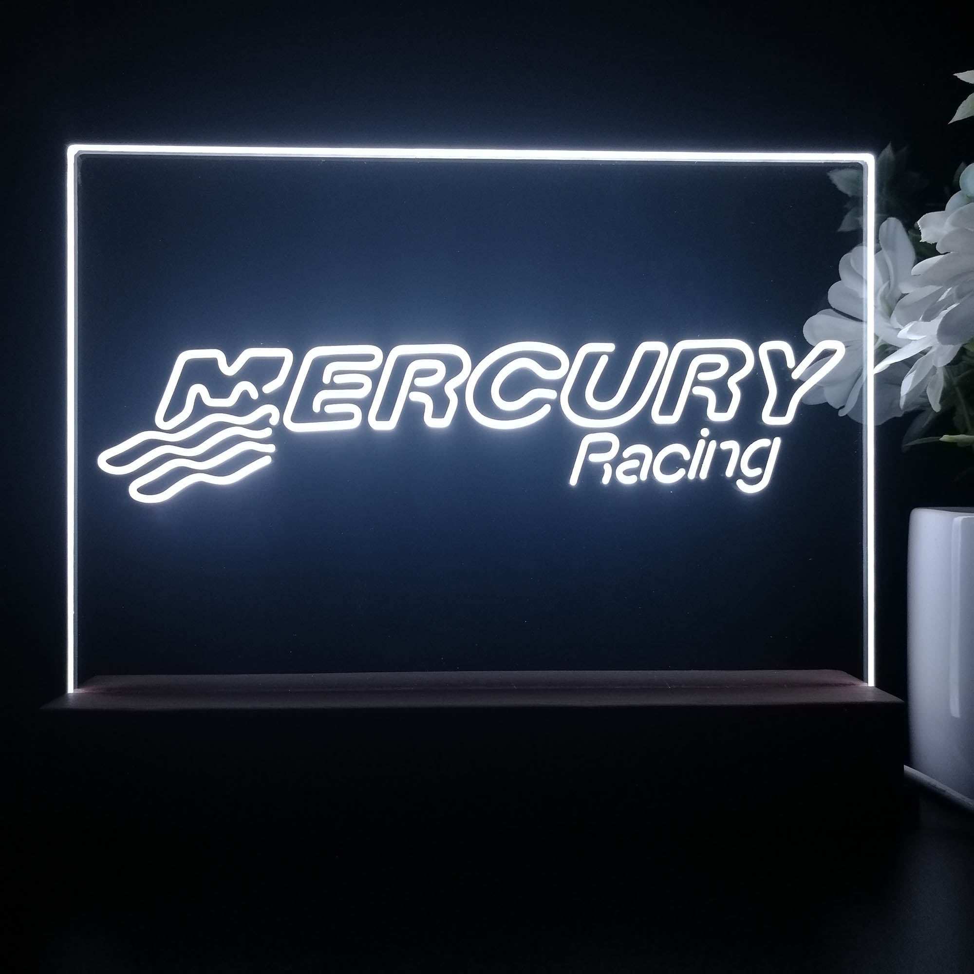 Mercury Racing 3D Illusion Night Light Desk Lamp