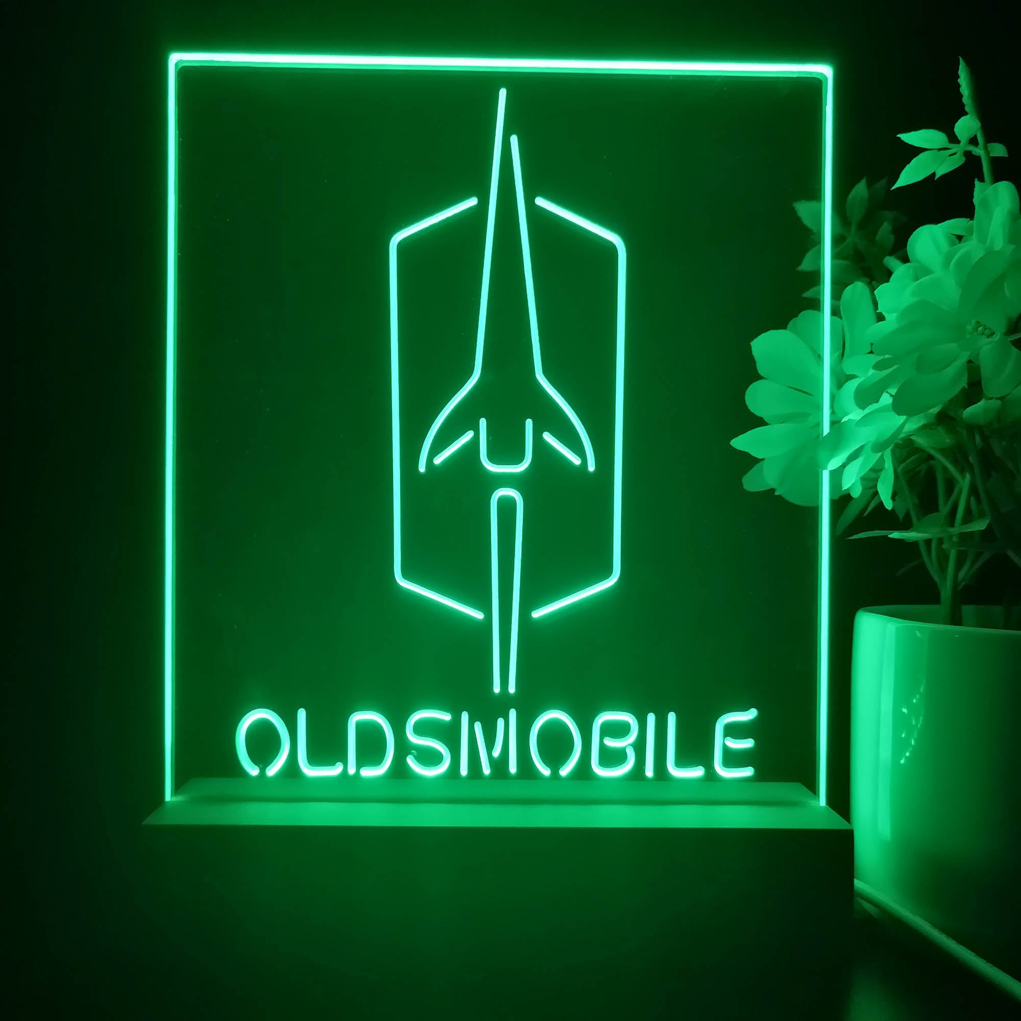 Oldsmobile 3D Illusion Night Light Desk Lamp