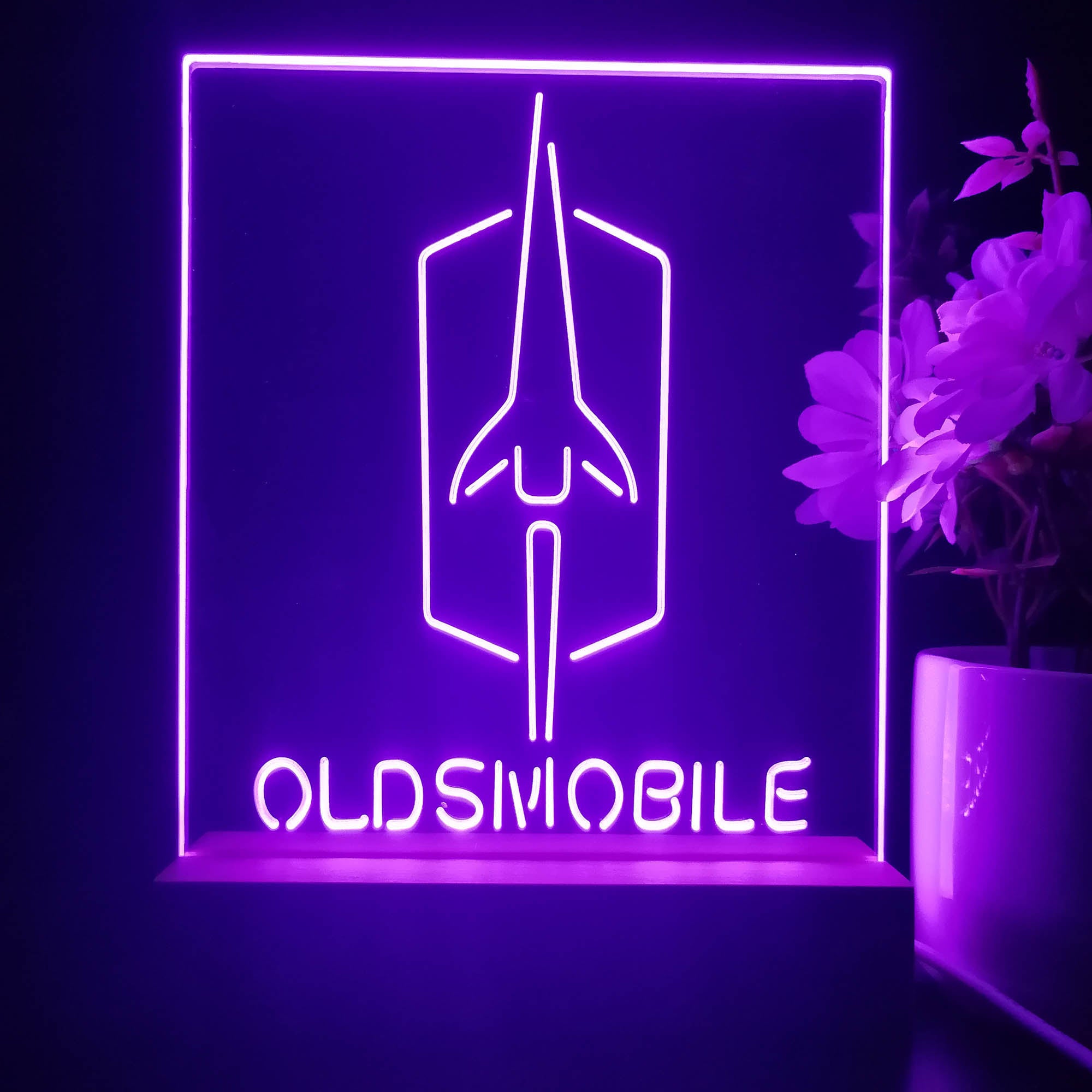 Oldsmobile 3D Illusion Night Light Desk Lamp
