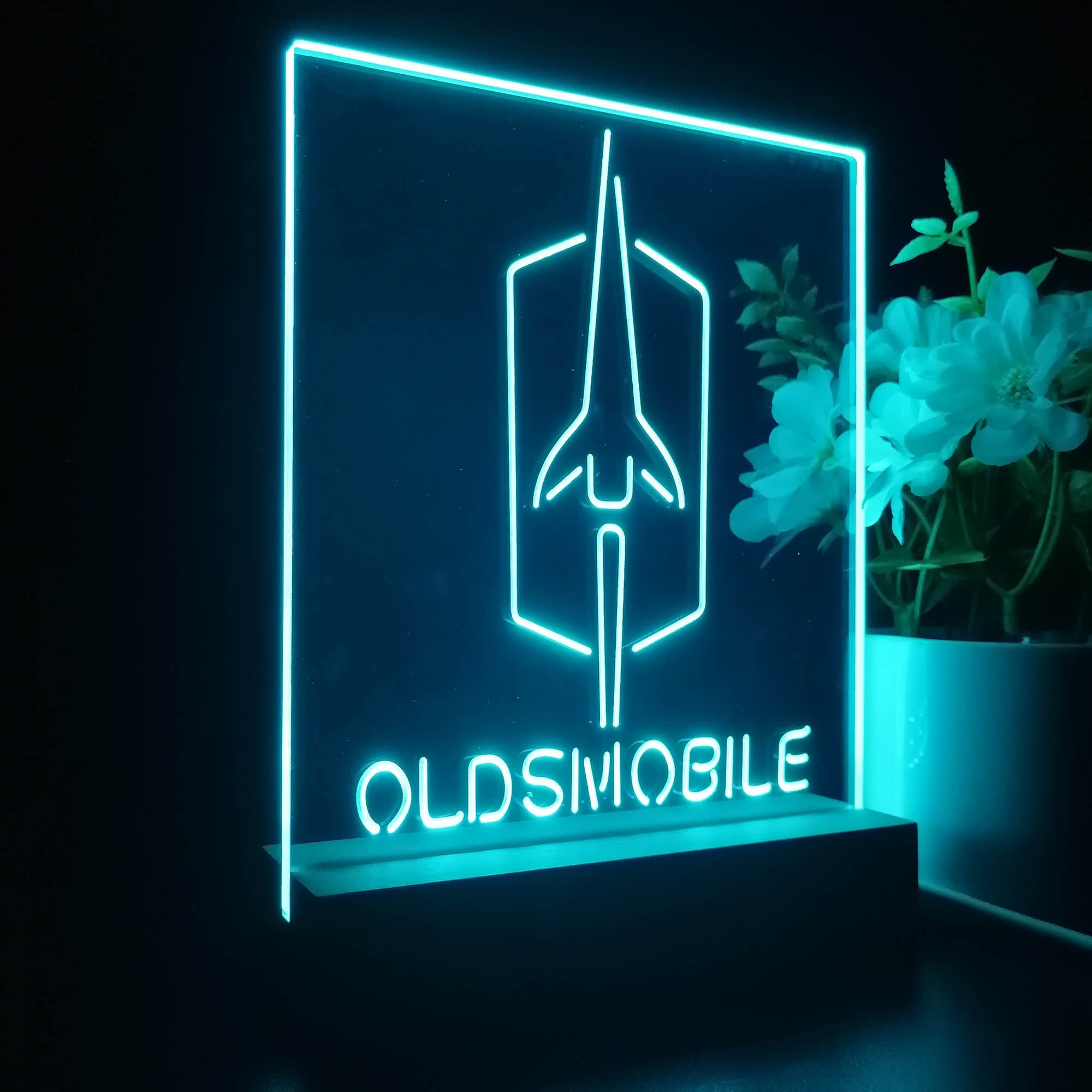 Oldsmobile 3D Illusion Night Light Desk Lamp