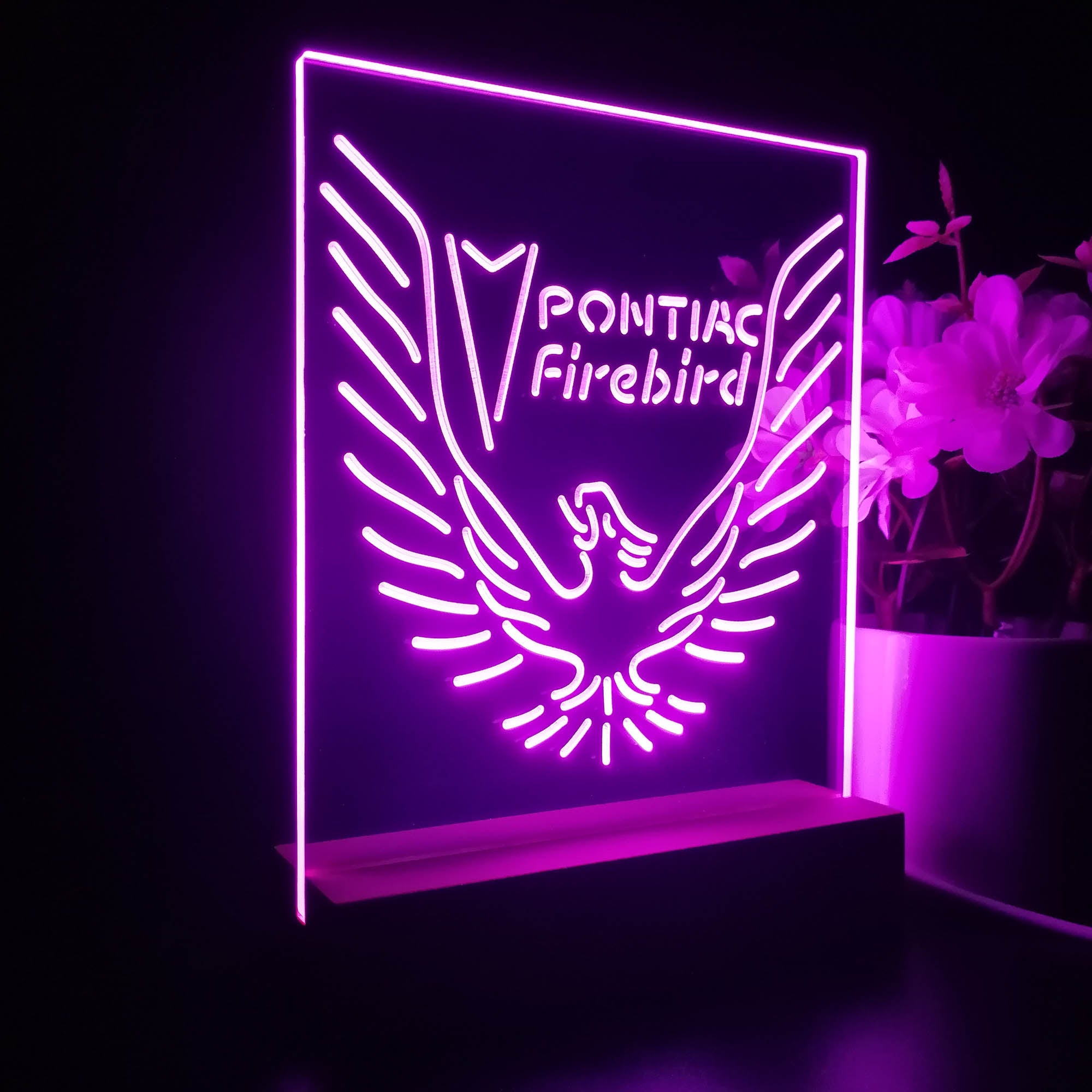 Pontiacs Firebirds 3D Illusion Night Light Desk Lamp