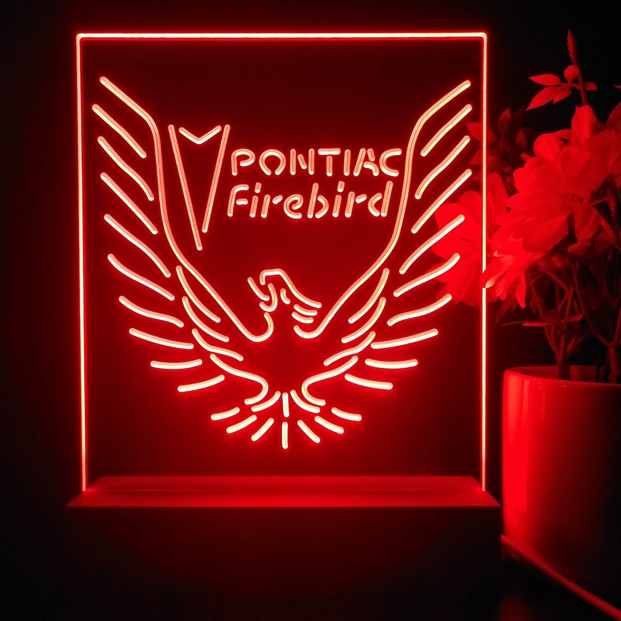 Pontiacs Firebirds 3D Illusion Night Light Desk Lamp