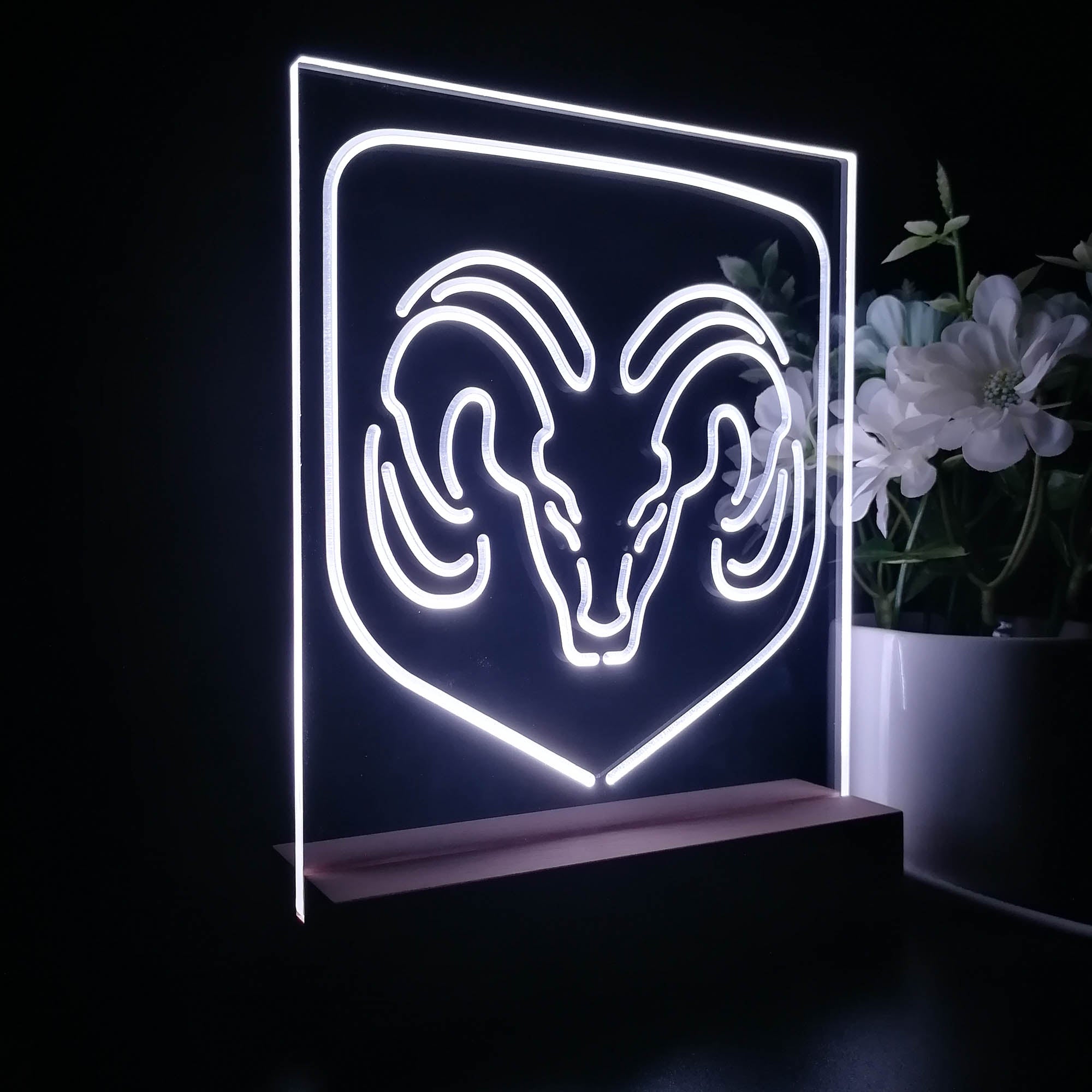 Dodge Ram 3D Illusion Night Light Desk Lamp