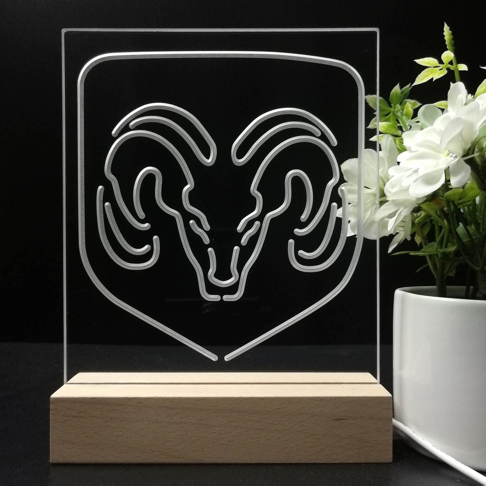 Dodge Ram Neon Sign Table Lamp Display | PRO LED SIGN