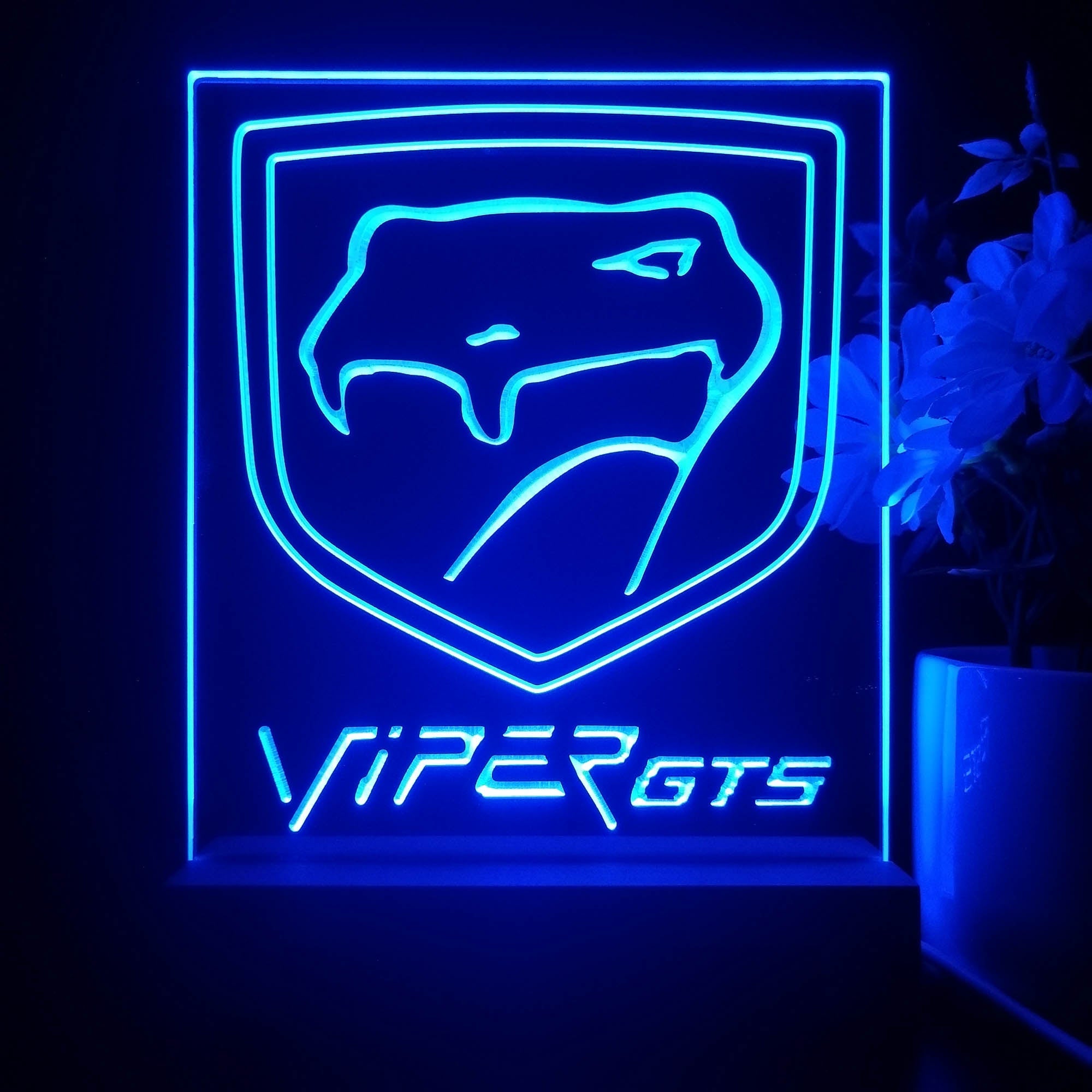 Dodge Viper GTS 3D Illusion Night Light Desk Lamp