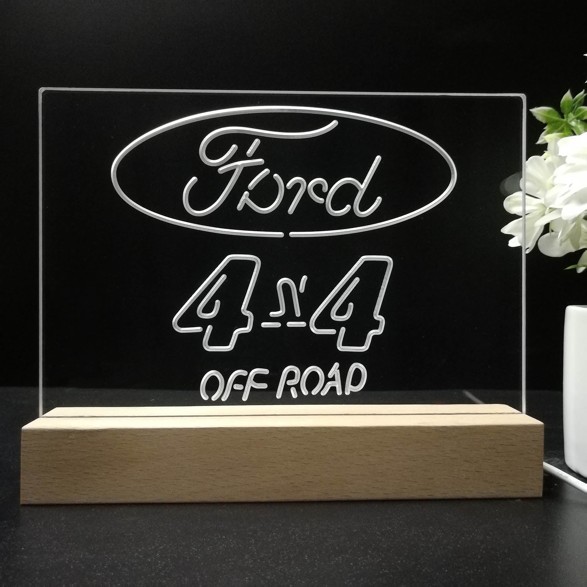 Ford 4x4 Off-road Jeep 3D Illusion Night Light Desk Lamp