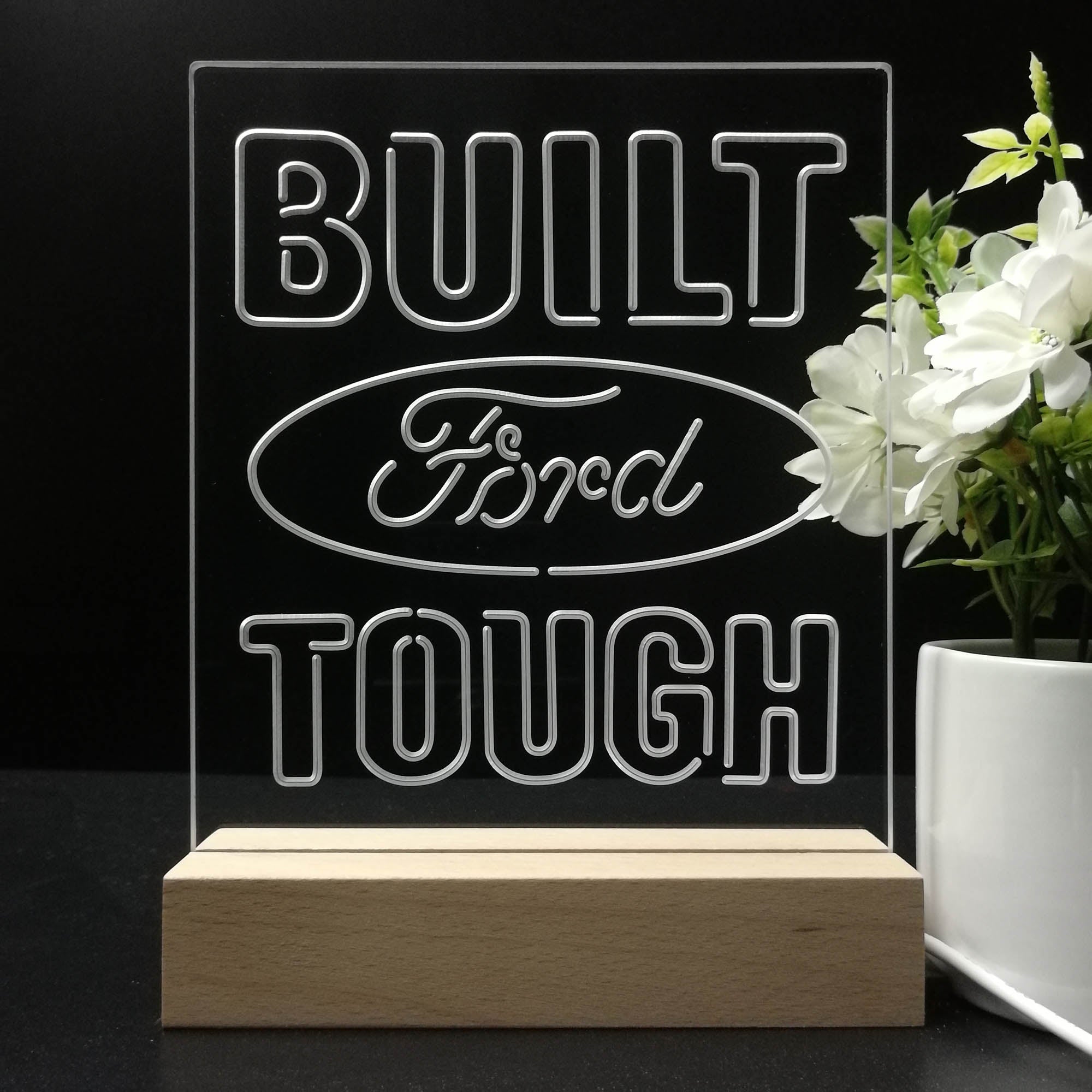 Built Touch Ford 3D Illusion Night Light Desk Lamp