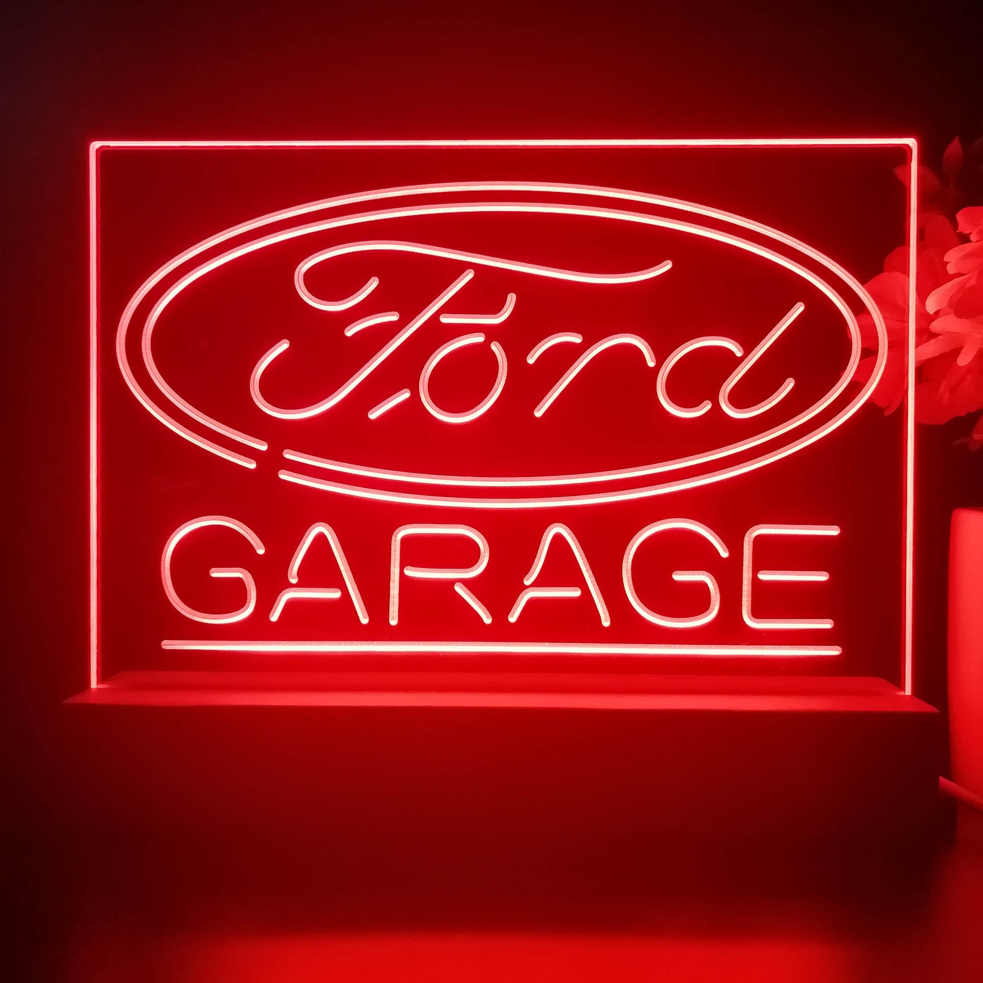 Ford Garage 3D Illusion Night Light Desk Lamp