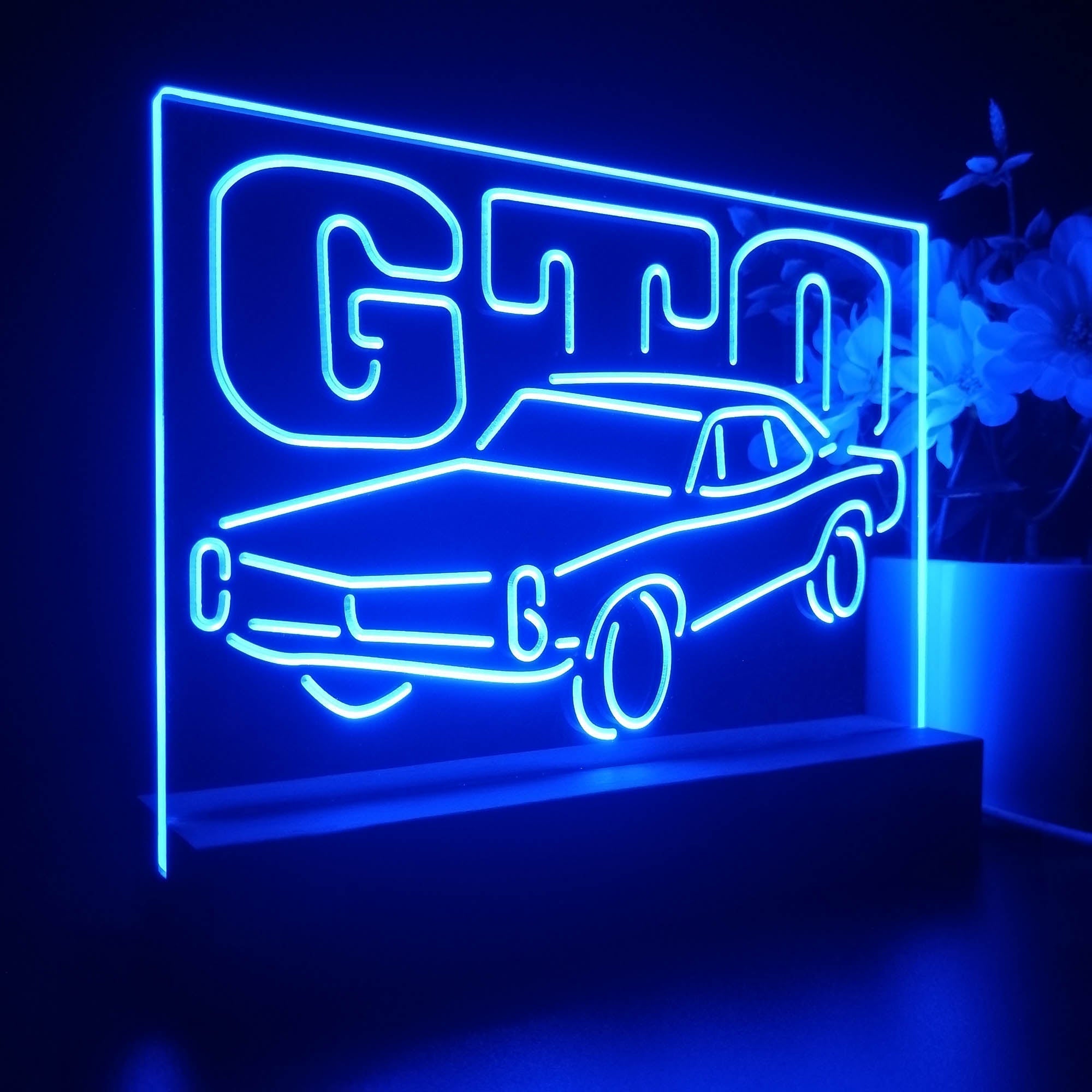 GM American Auto Pontiac GTO 3D Illusion Night Light Desk Lamp
