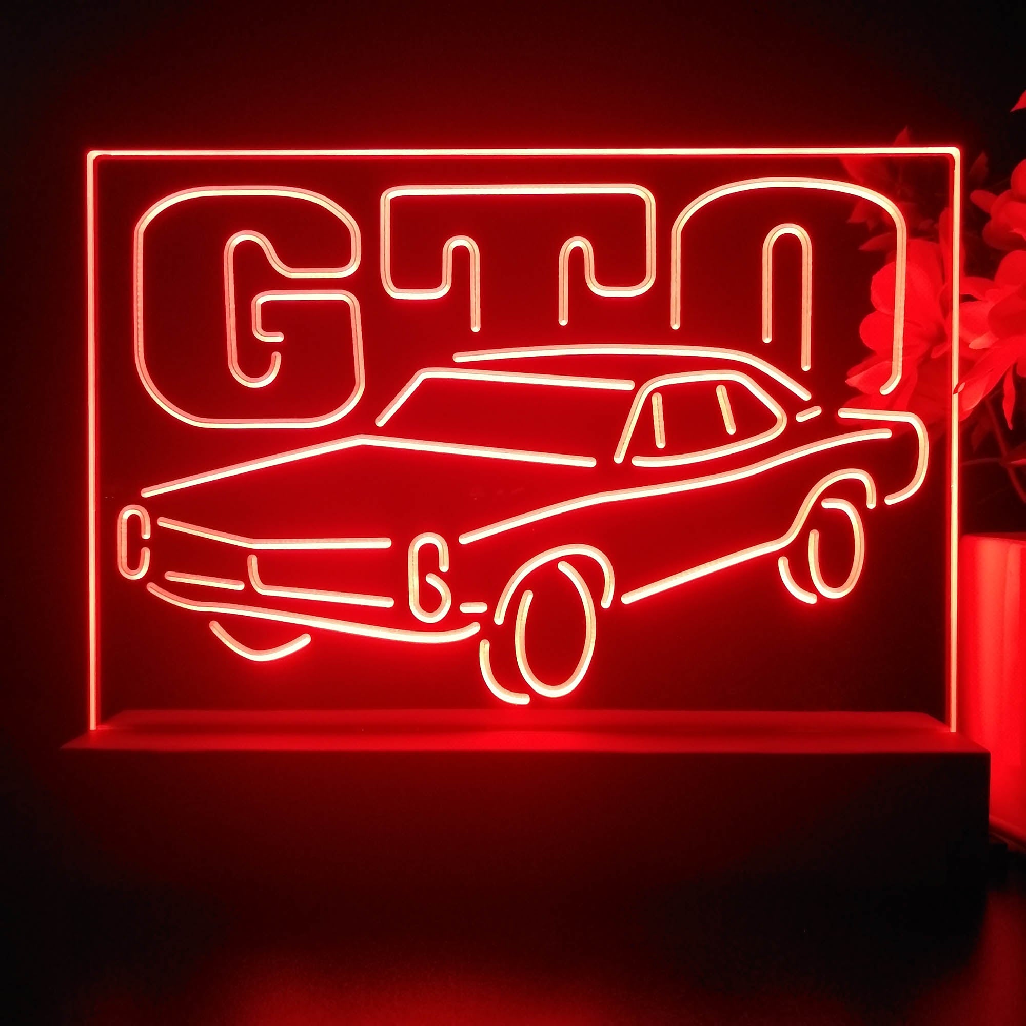 GM American Auto Pontiac GTO 3D Illusion Night Light Desk Lamp