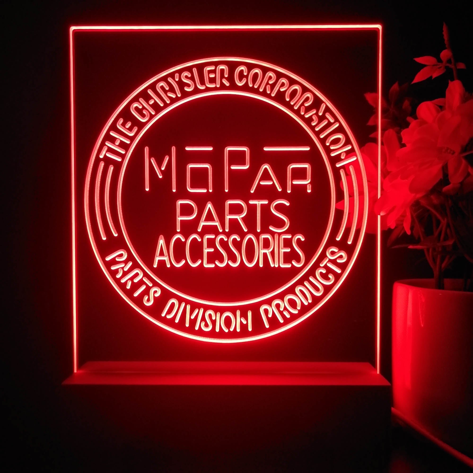 Mopar Parts 3D Illusion Night Light Desk Lamp