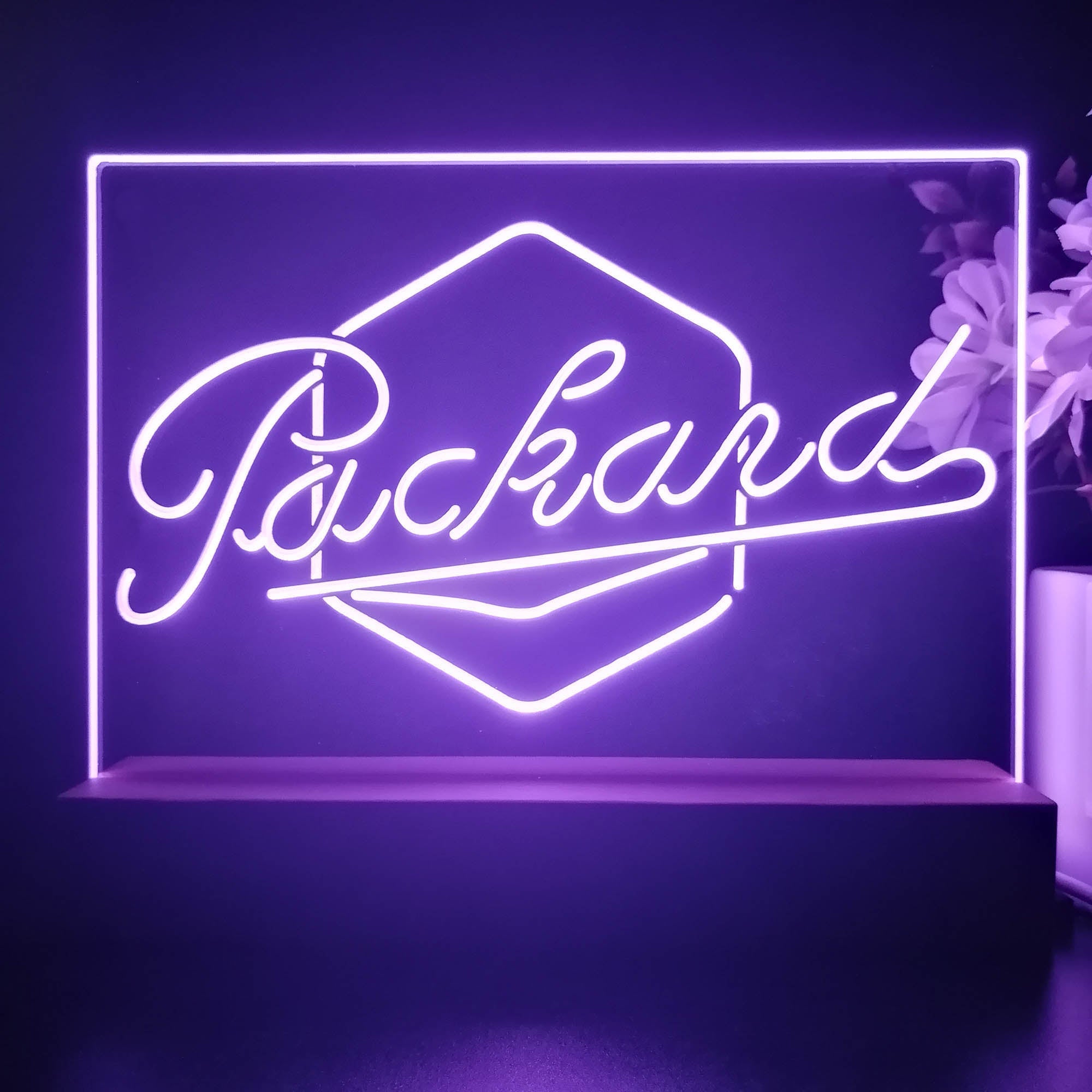 Packard Auto 3D Illusion Night Light Desk Lamp