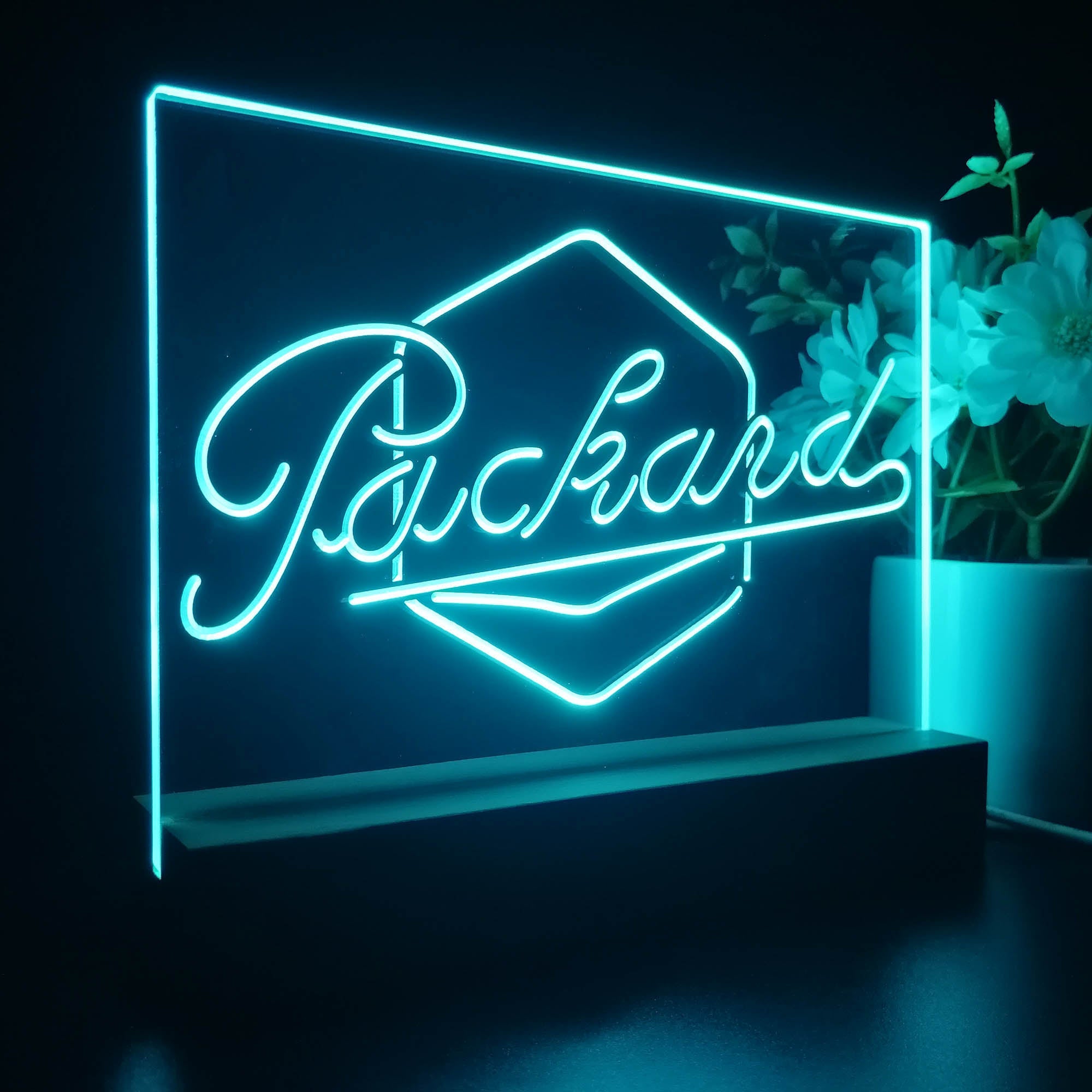 Packard Auto 3D Illusion Night Light Desk Lamp