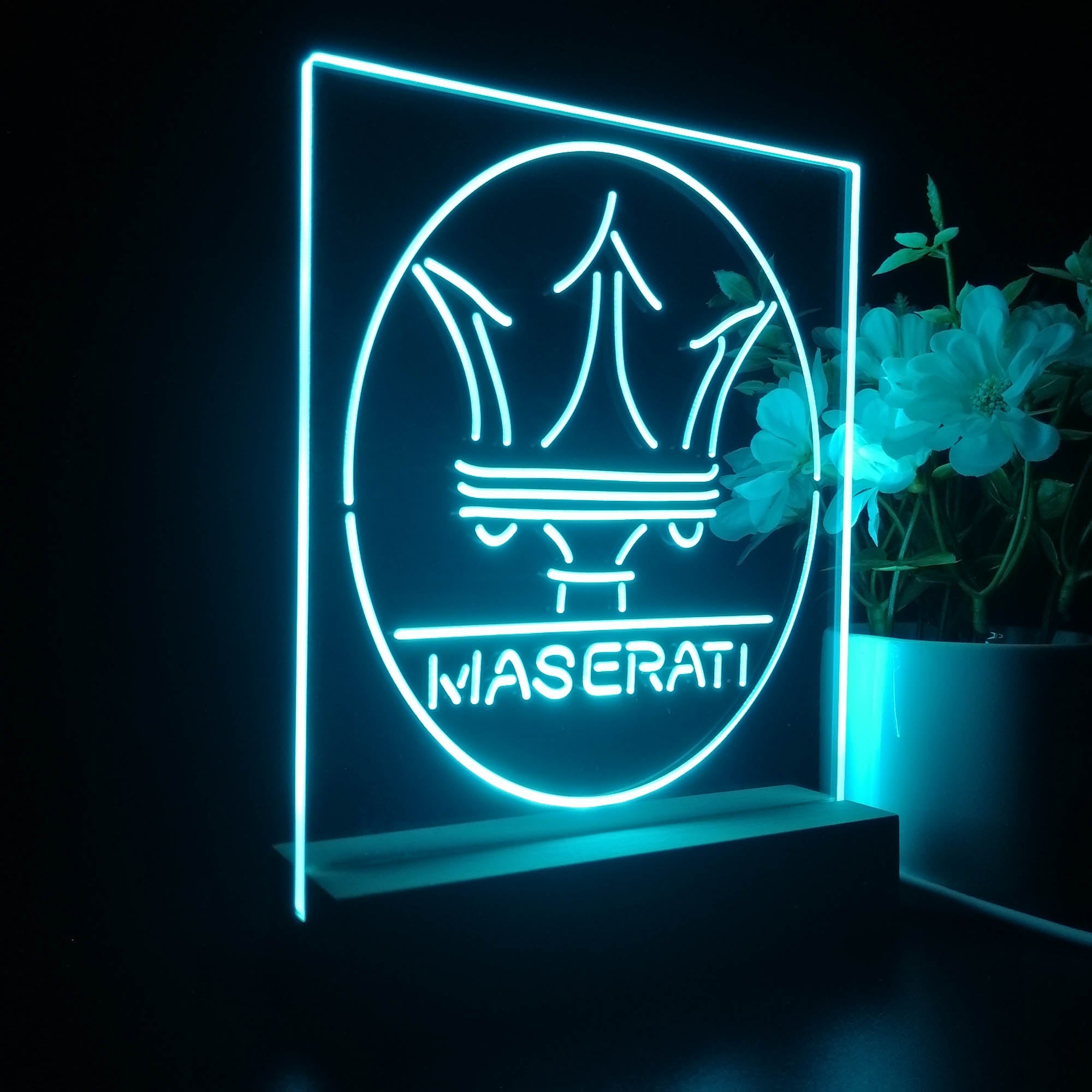 Maserati 3D Illusion Night Light Desk Lamp