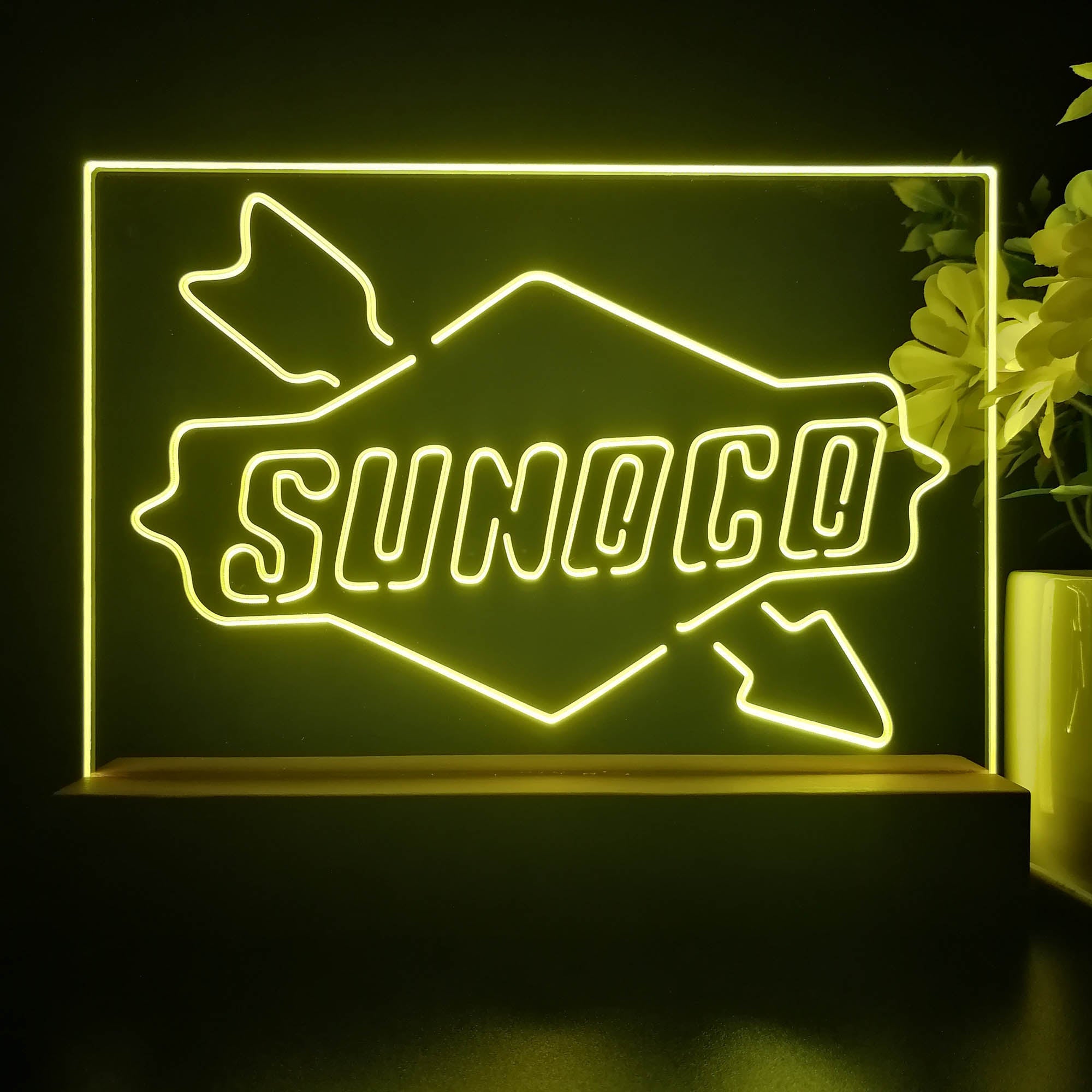 Sunoco Motor 3D Illusion Night Light Desk Lamp