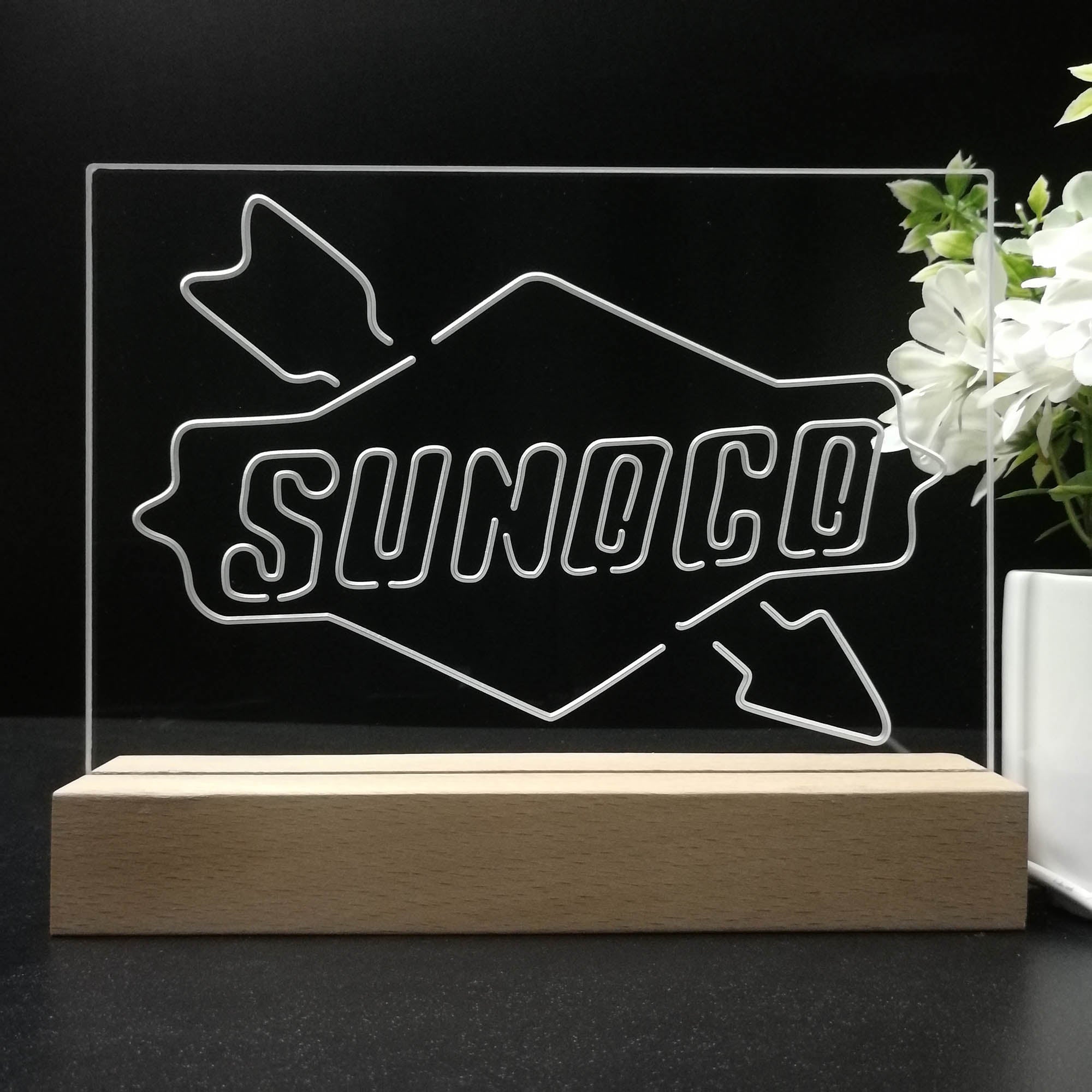 Sunoco Motor 3D Illusion Night Light Desk Lamp