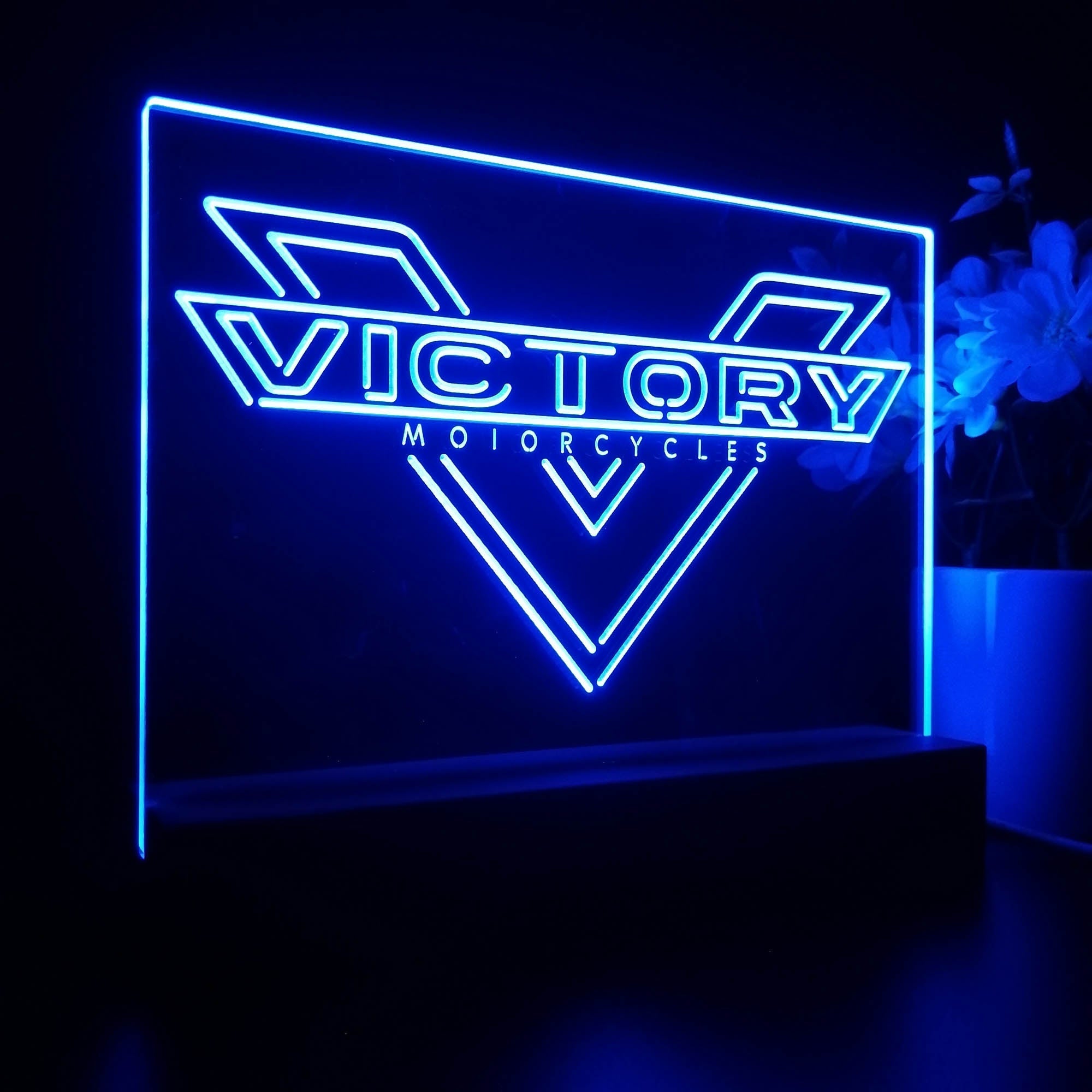 Victory Motorcycles 3D Illusion Night Light Desk Lamp