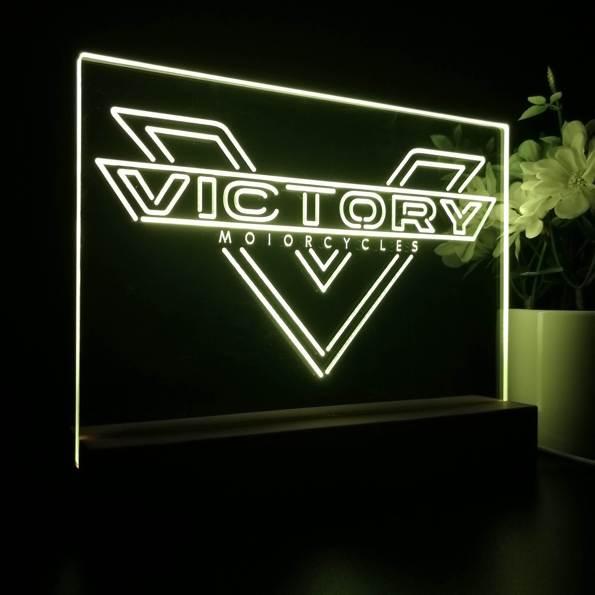 Victory Motorcycles 3D Illusion Night Light Desk Lamp