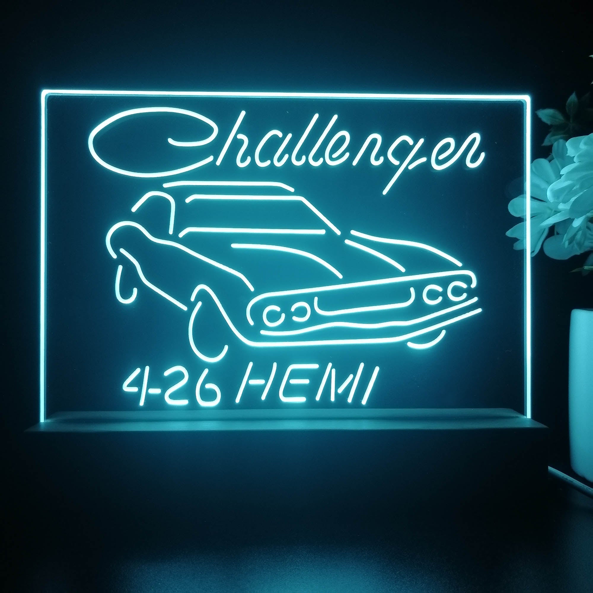 Challenger Dodge 426 Hemi 3D Illusion Night Light Desk Lamp
