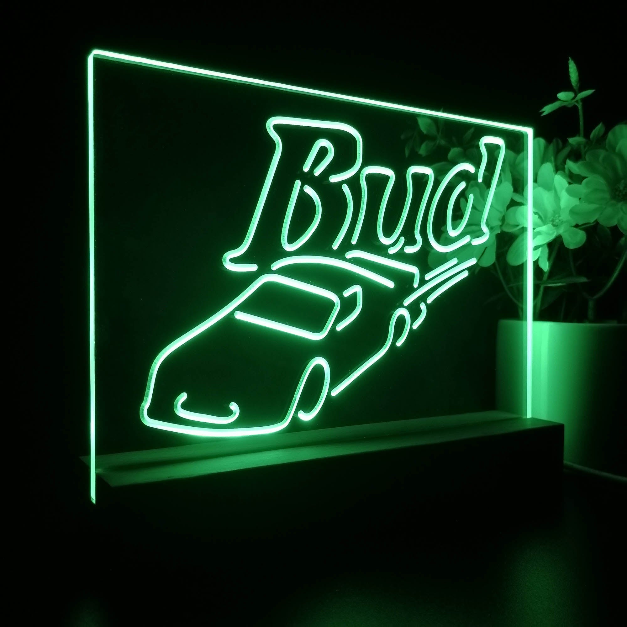 Bud Sport Racing Car 3D Illusion Night Light Desk Lamp