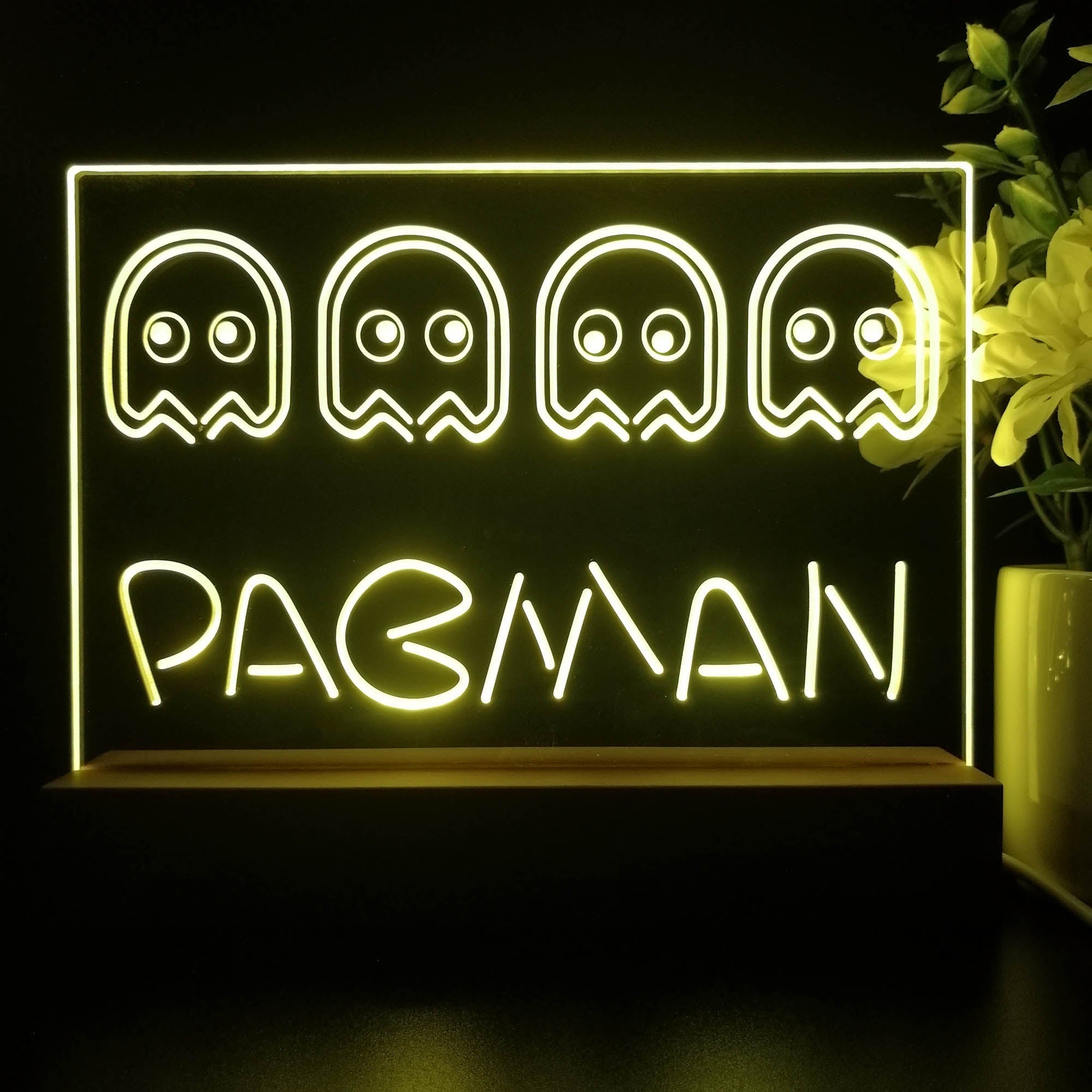 Pacman Game Room Decor Neon Sign Game Room Lamp